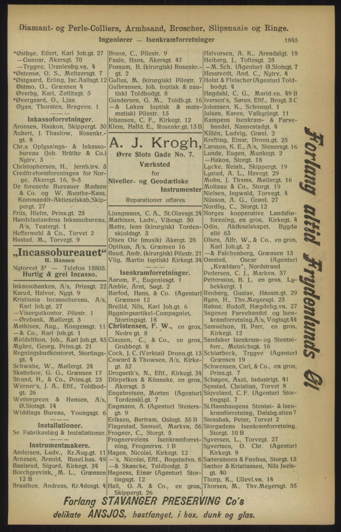 Kristiania/Oslo adressebok, PUBL/-, 1915, p. 1845
