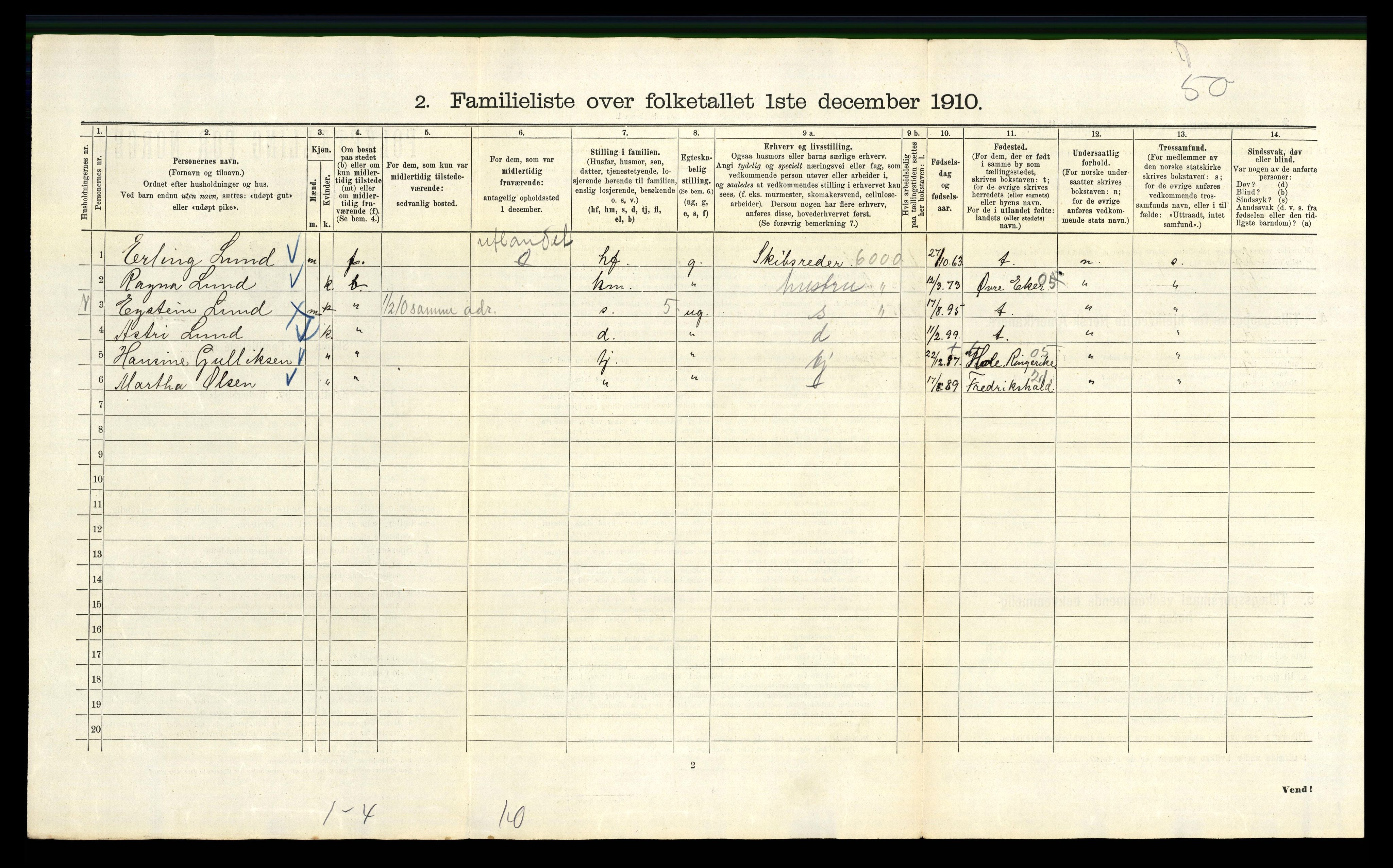 RA, 1910 census for Kristiania, 1910, p. 101950