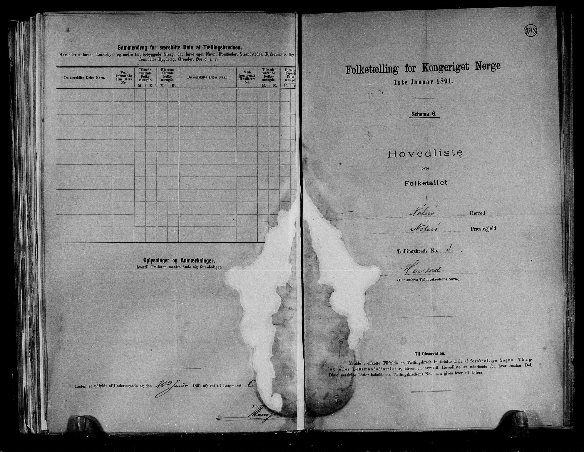 RA, 1891 census for 0722 Nøtterøy, 1891, p. 8