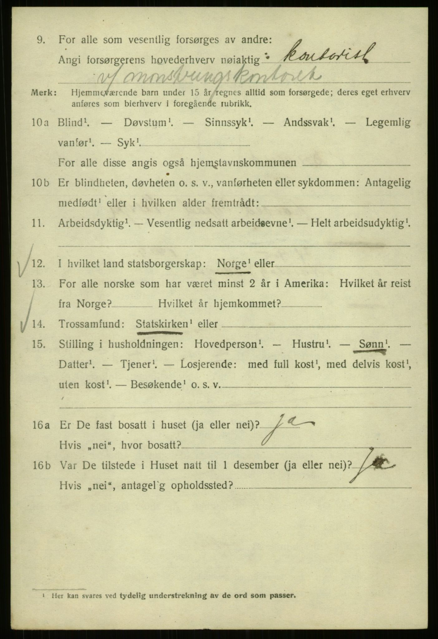 SAB, 1920 census for Bergen, 1920, p. 240835