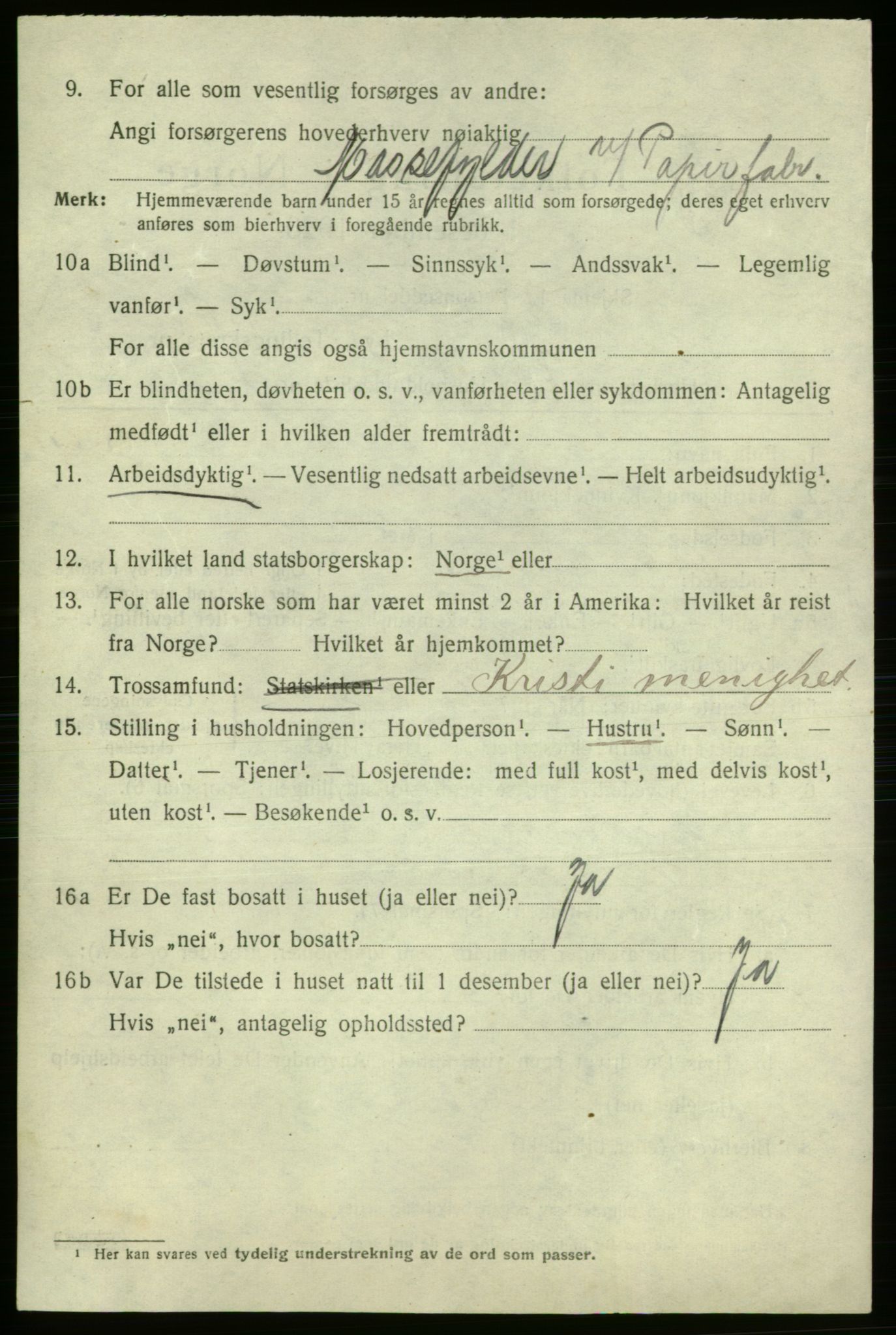 SAO, 1920 census for Fredrikshald, 1920, p. 27212