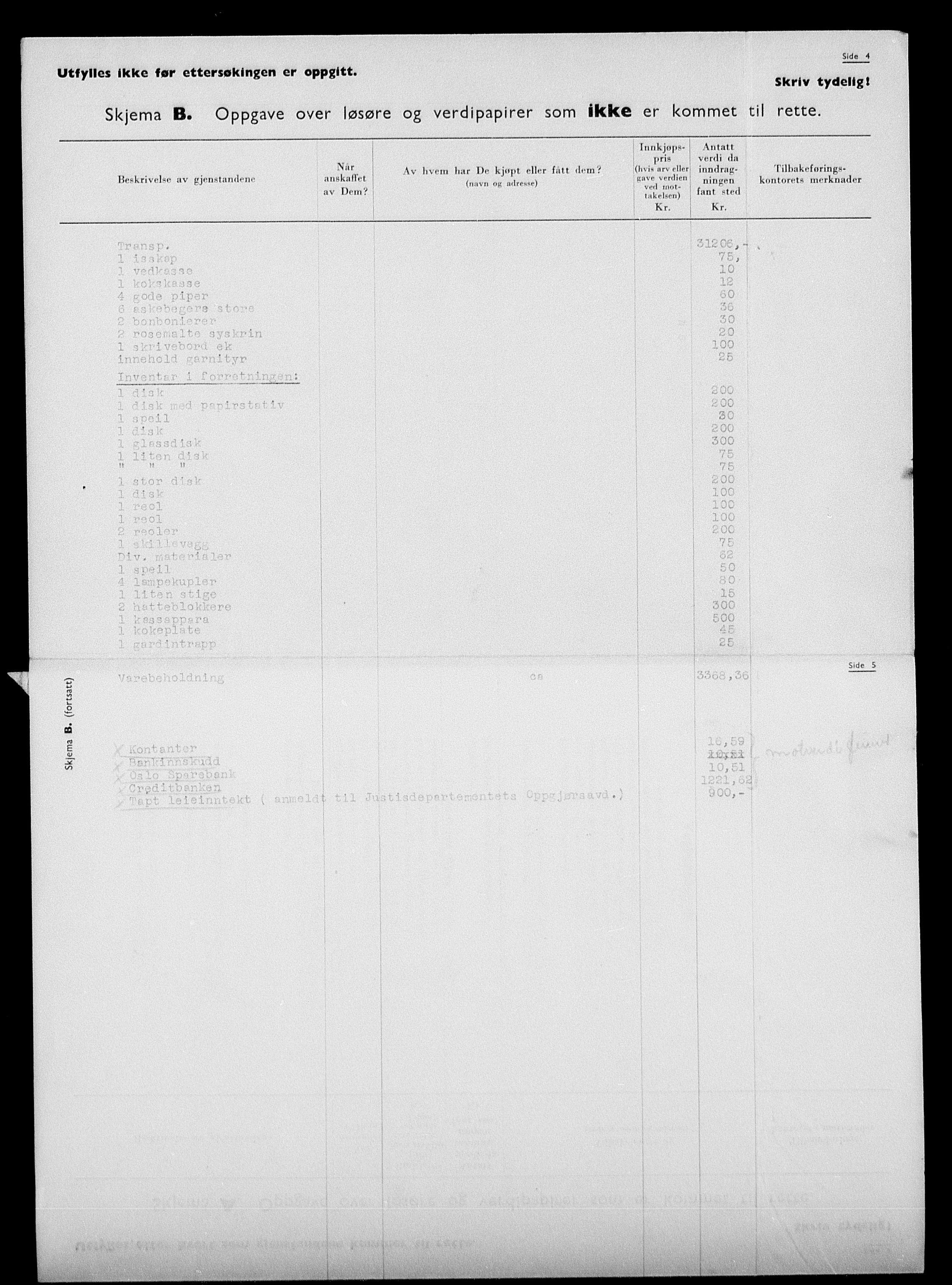 Justisdepartementet, Tilbakeføringskontoret for inndratte formuer, AV/RA-S-1564/H/Hc/Hcc/L0948: --, 1945-1947, p. 15