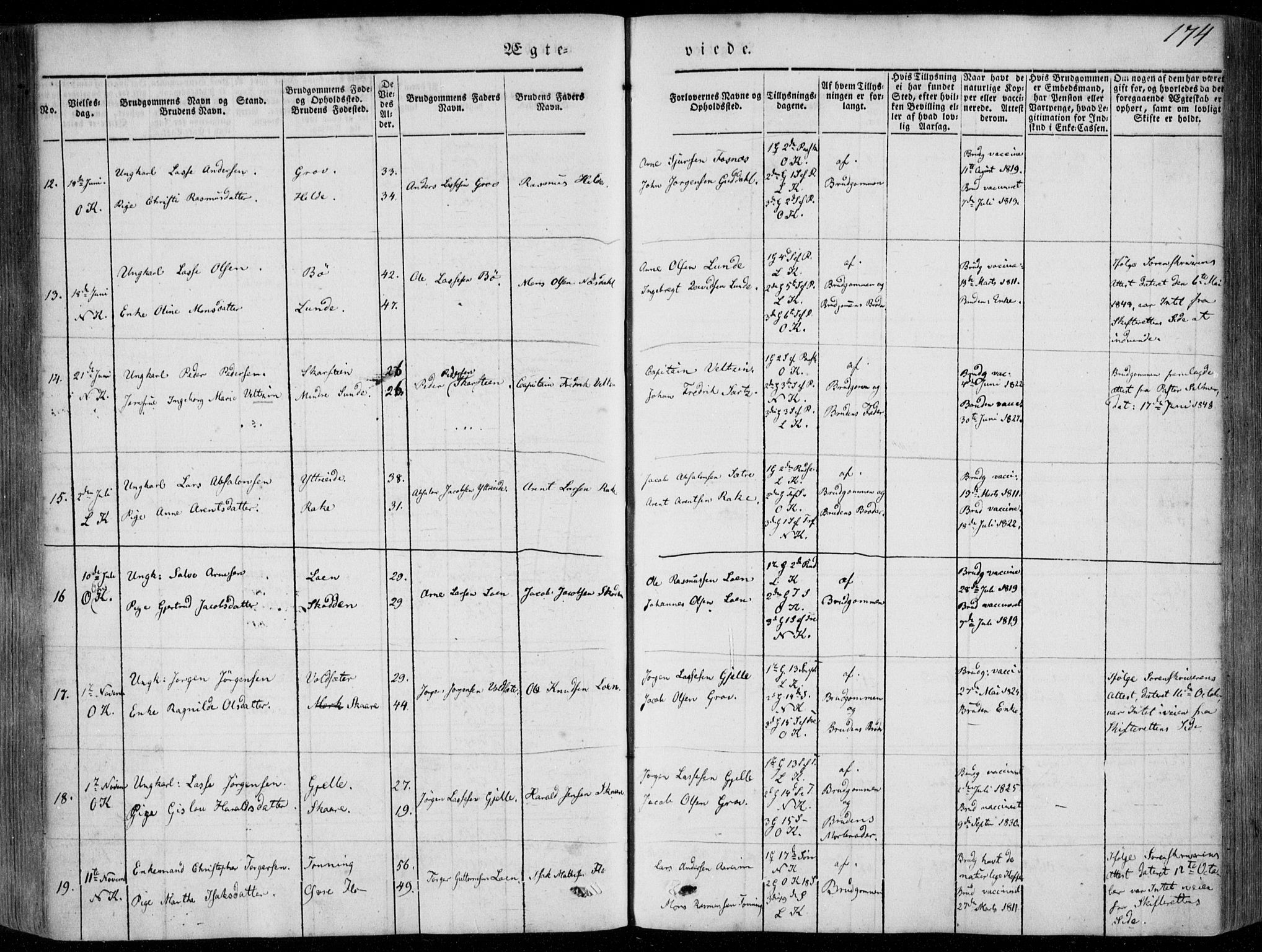 Stryn Sokneprestembete, AV/SAB-A-82501: Parish register (official) no. A 2, 1844-1861, p. 174