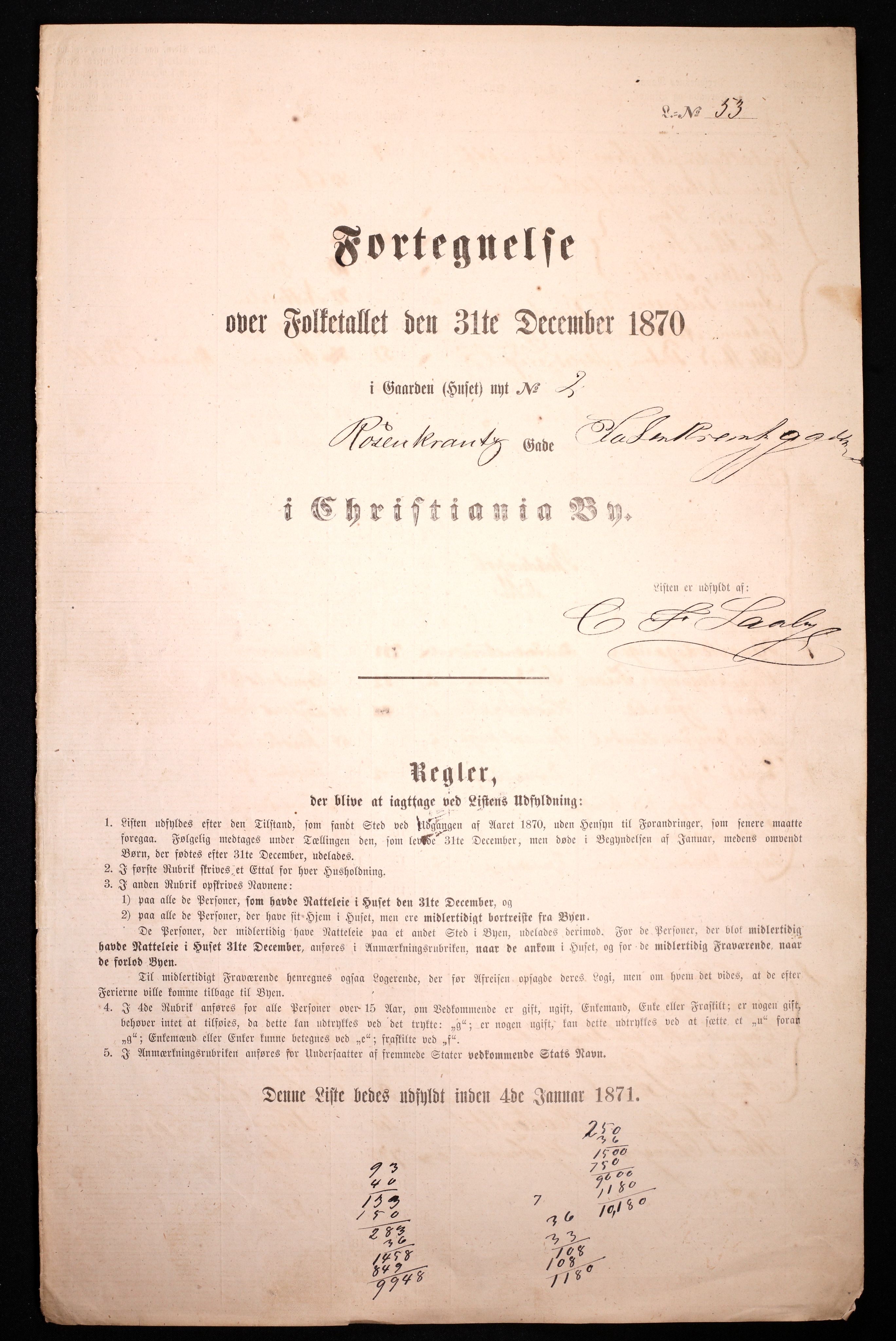 RA, 1870 census for 0301 Kristiania, 1870, p. 2877