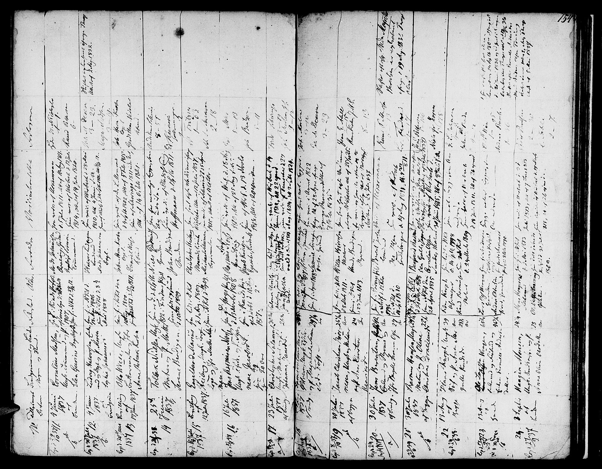 Nykirken Sokneprestembete, SAB/A-77101/H/Hab: Parish register (copy) no. A 2, 1782-1847, p. 154