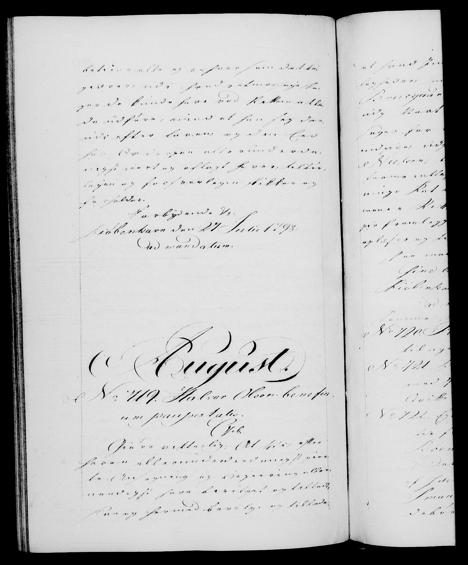 Danske Kanselli 1572-1799, RA/EA-3023/F/Fc/Fca/Fcaa/L0058: Norske registre, 1798, p. 594b