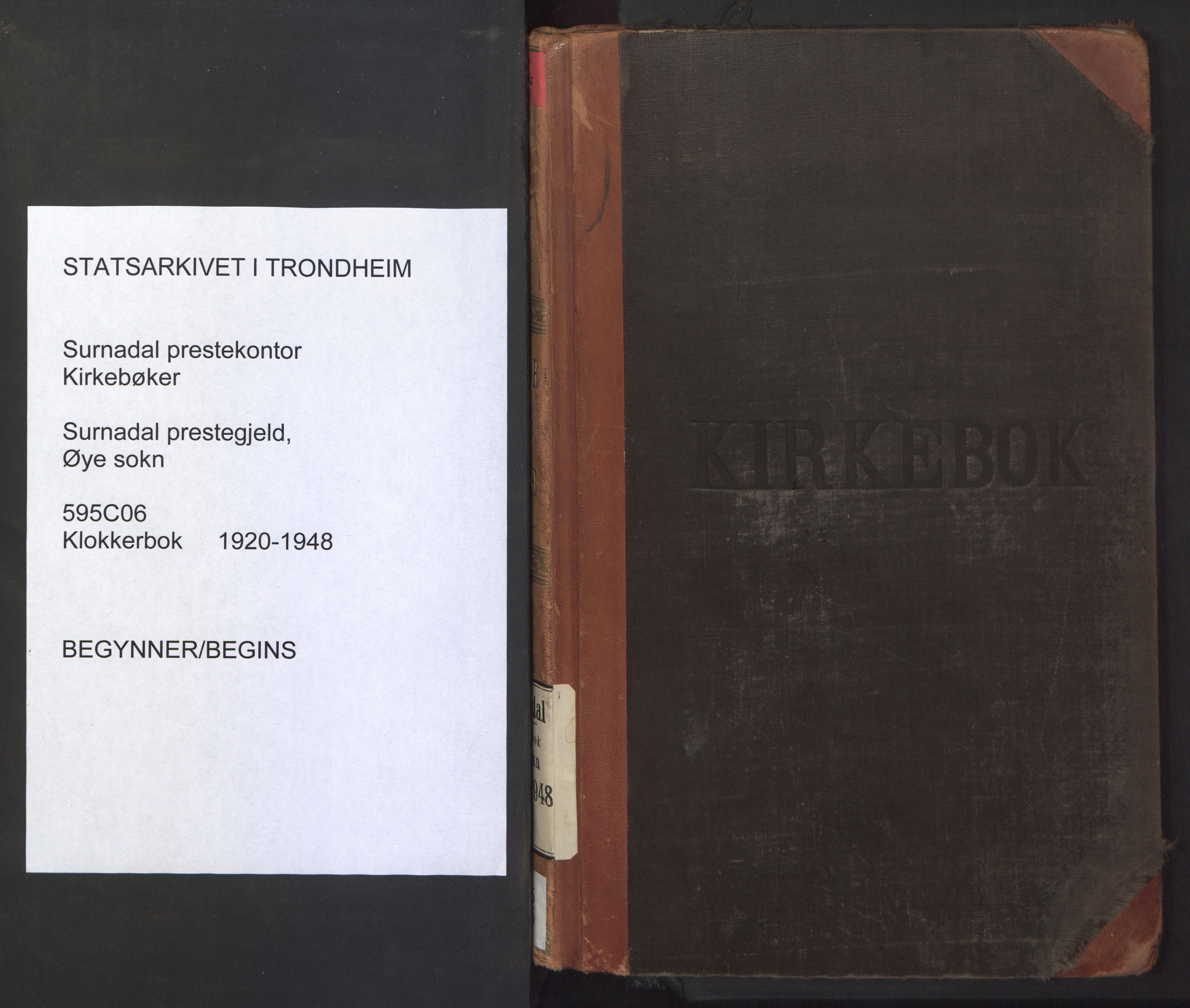 Ministerialprotokoller, klokkerbøker og fødselsregistre - Møre og Romsdal, SAT/A-1454/595/L1054: Parish register (copy) no. 595C06, 1920-1948
