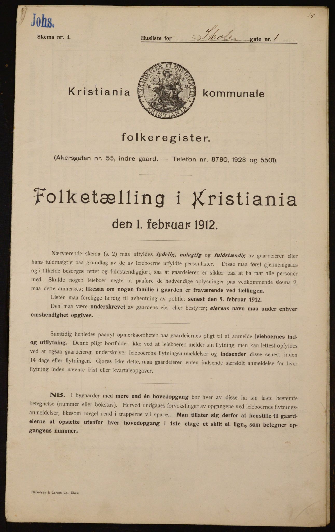 OBA, Municipal Census 1912 for Kristiania, 1912, p. 96473