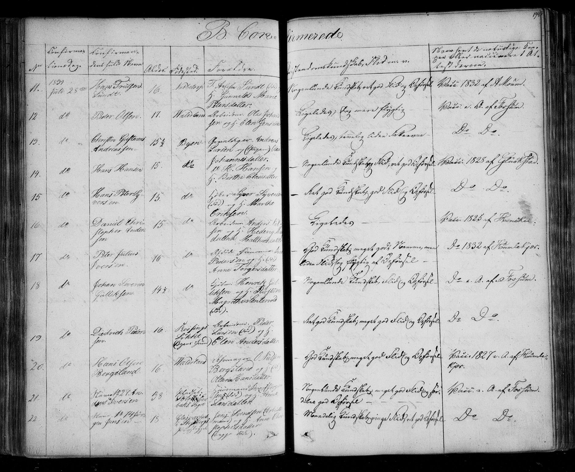 Fredrikstad prestekontor Kirkebøker, SAO/A-11082/F/Fa/L0005: Parish register (official) no. 5, 1835-1856, p. 194