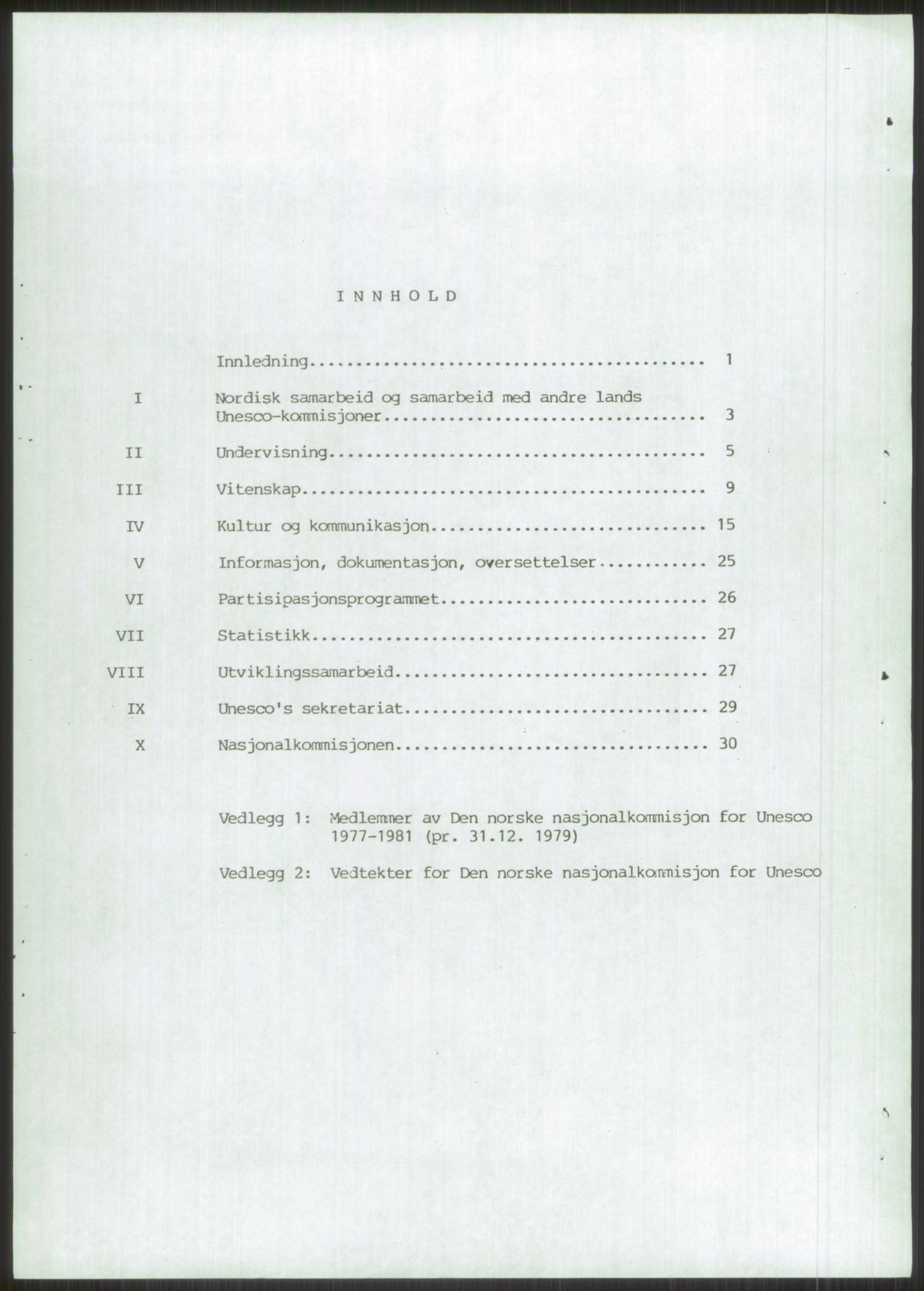 Den norske nasjonalkommisjonen for UNESCO, RA/S-1730/A/Ad/L0001: --, 1953-1981