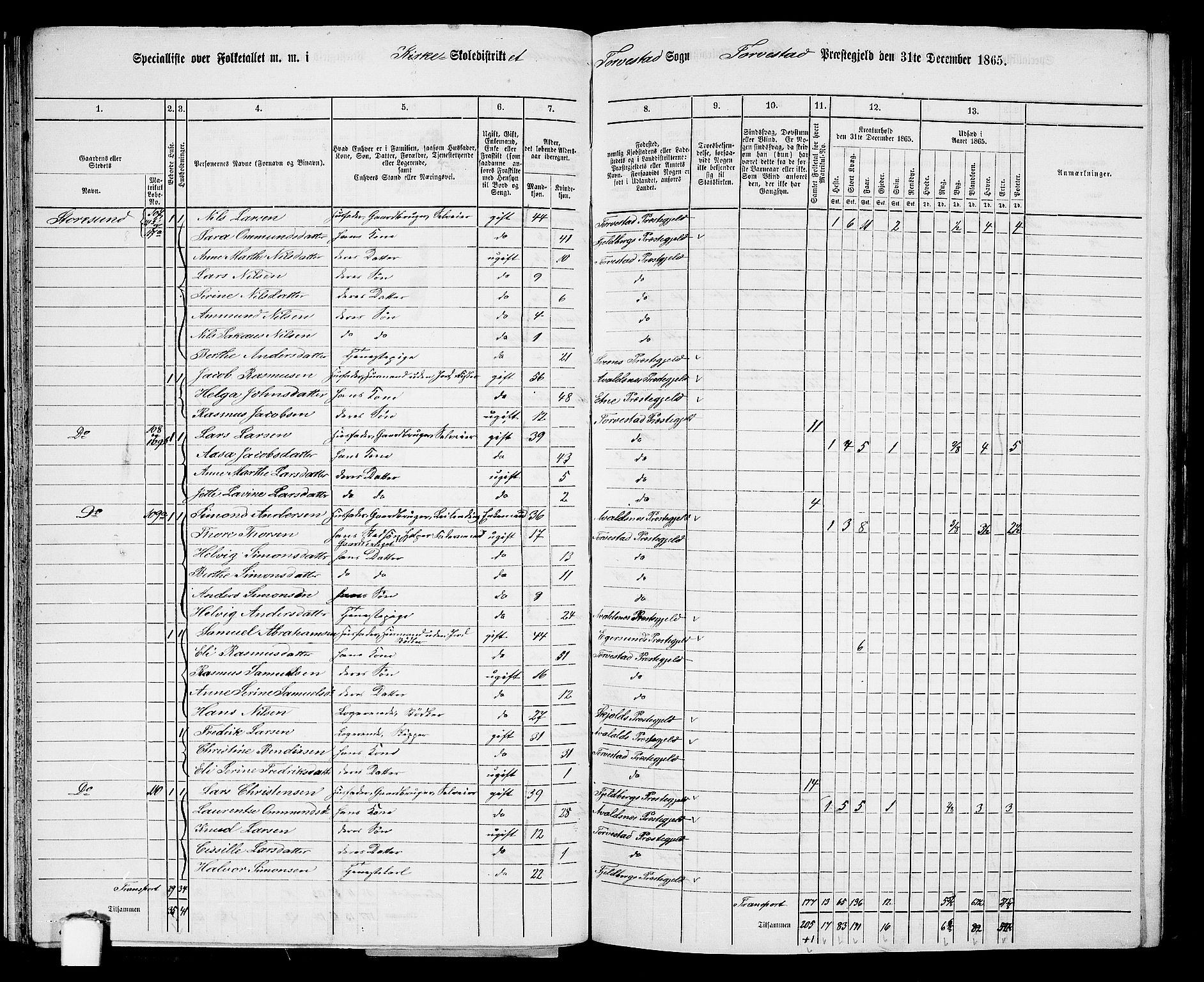 RA, 1865 census for Torvastad/Torvastad, Skåre og Utsira, 1865, p. 48