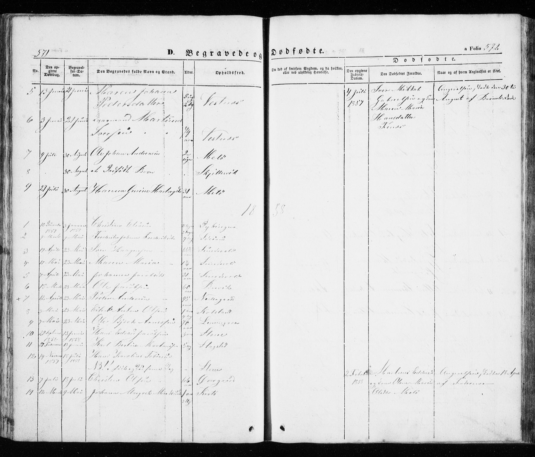 Trondenes sokneprestkontor, AV/SATØ-S-1319/H/Ha/L0010kirke: Parish register (official) no. 10, 1840-1865, p. 571-572