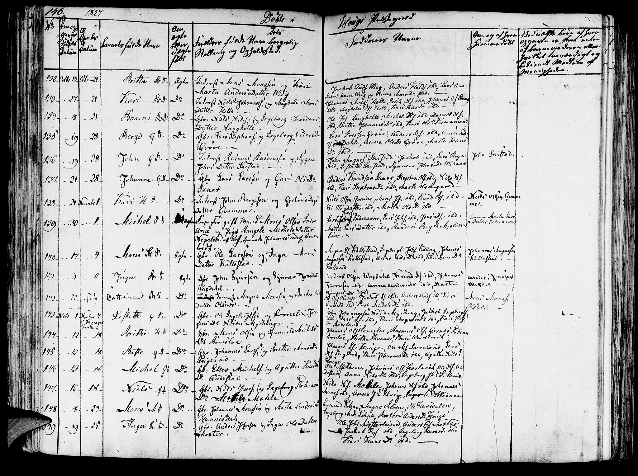 Haus sokneprestembete, SAB/A-75601/H/Haa: Parish register (official) no. A 13, 1821-1827, p. 146
