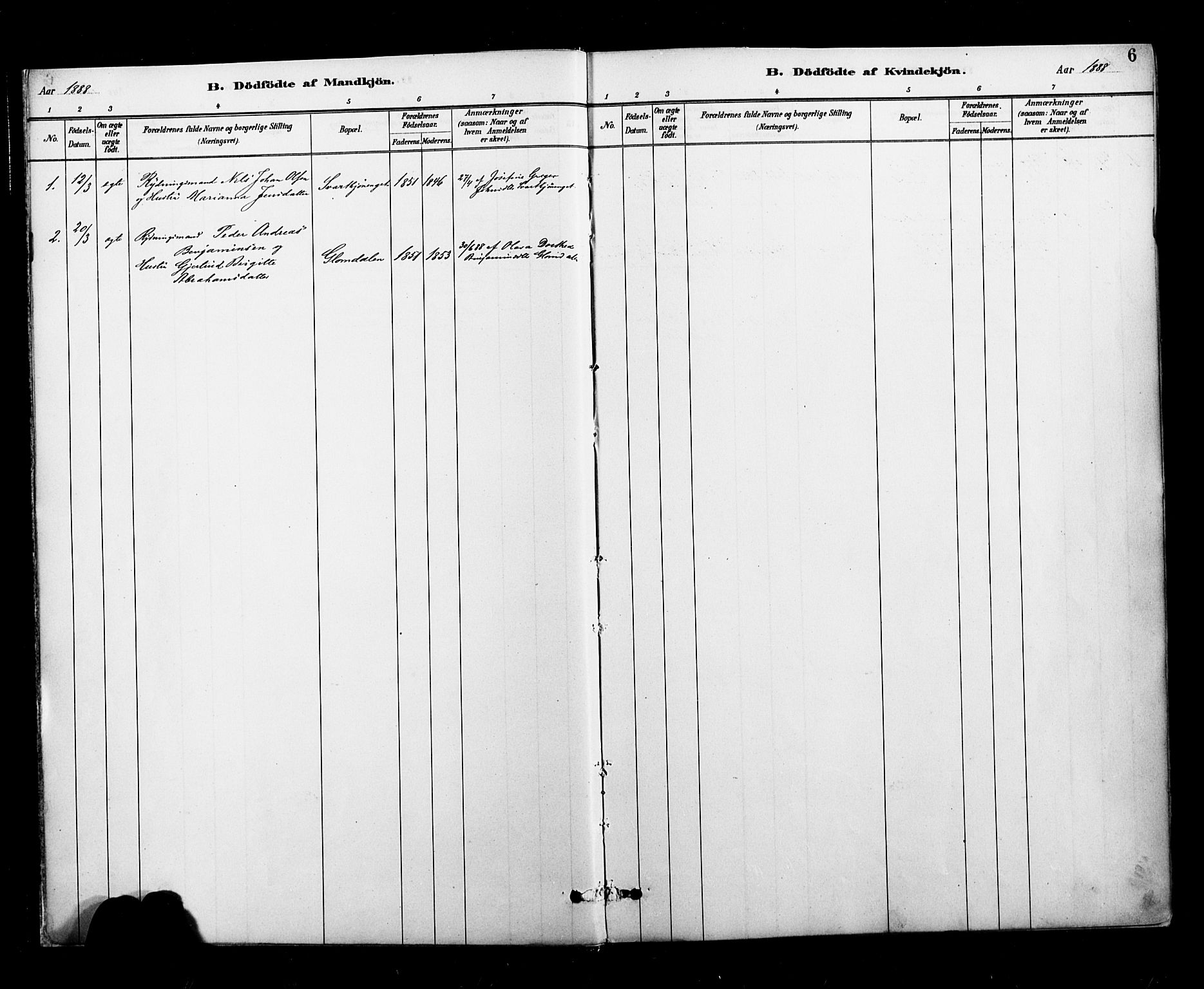 Ministerialprotokoller, klokkerbøker og fødselsregistre - Nordland, SAT/A-1459/827/L0401: Parish register (official) no. 827A13, 1887-1905, p. 6