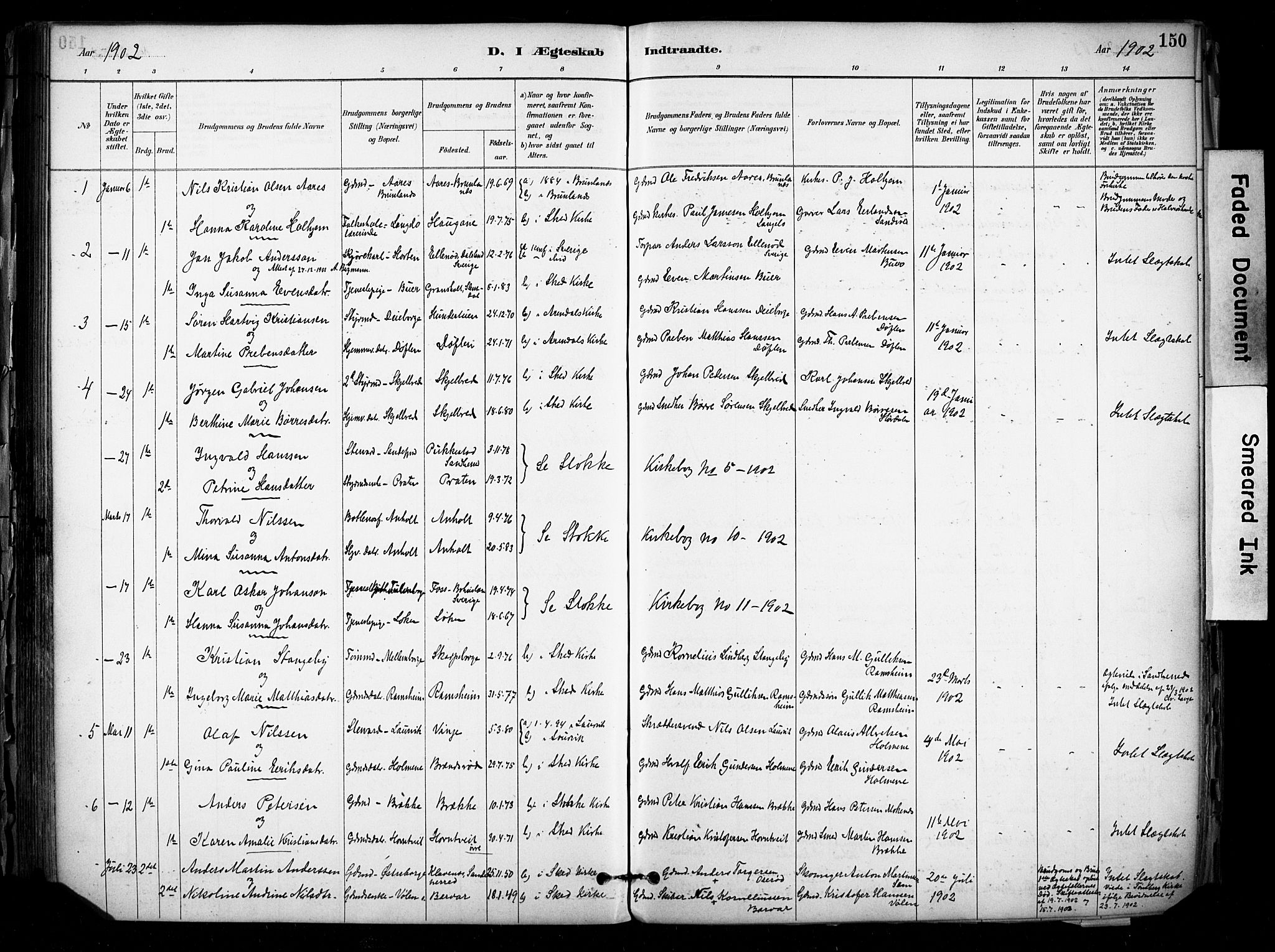 Stokke kirkebøker, SAKO/A-320/F/Fb/L0001: Parish register (official) no. II 1, 1884-1910, p. 150