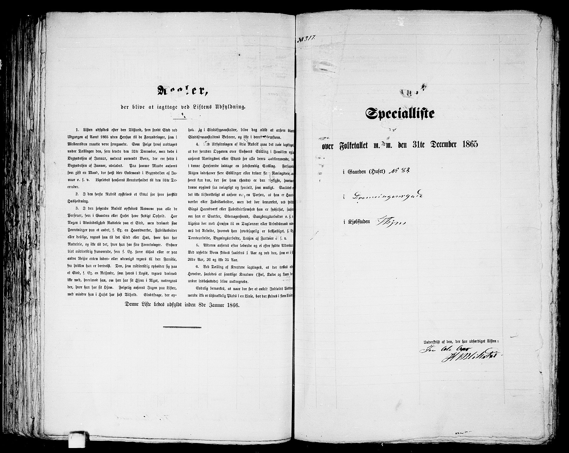 RA, 1865 census for Trondheim, 1865, p. 673