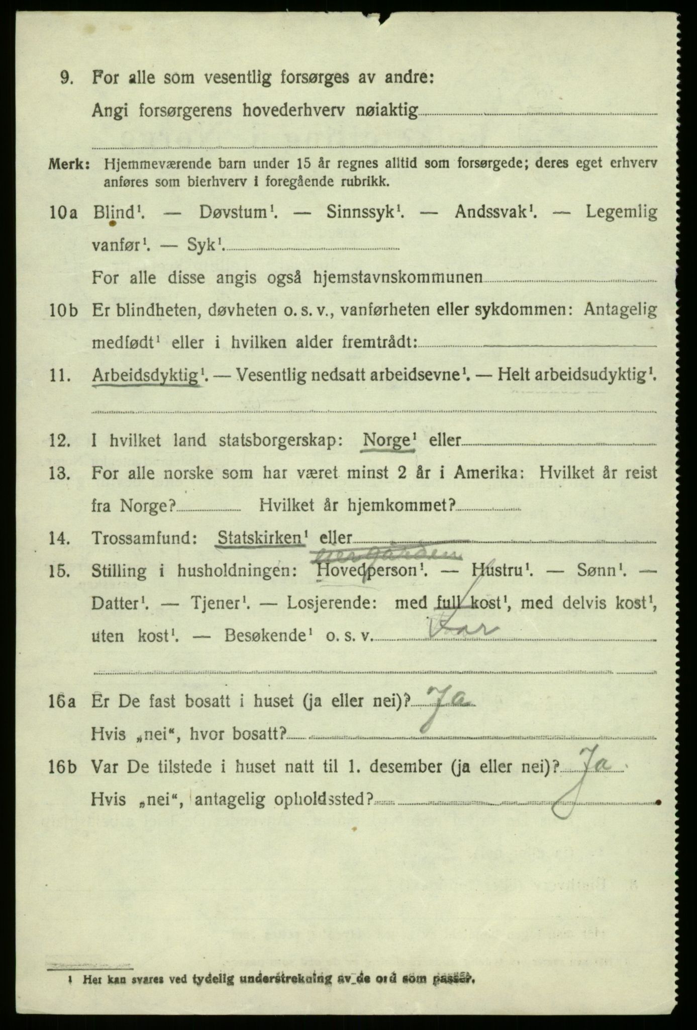 SAB, 1920 census for Fana, 1920, p. 5058