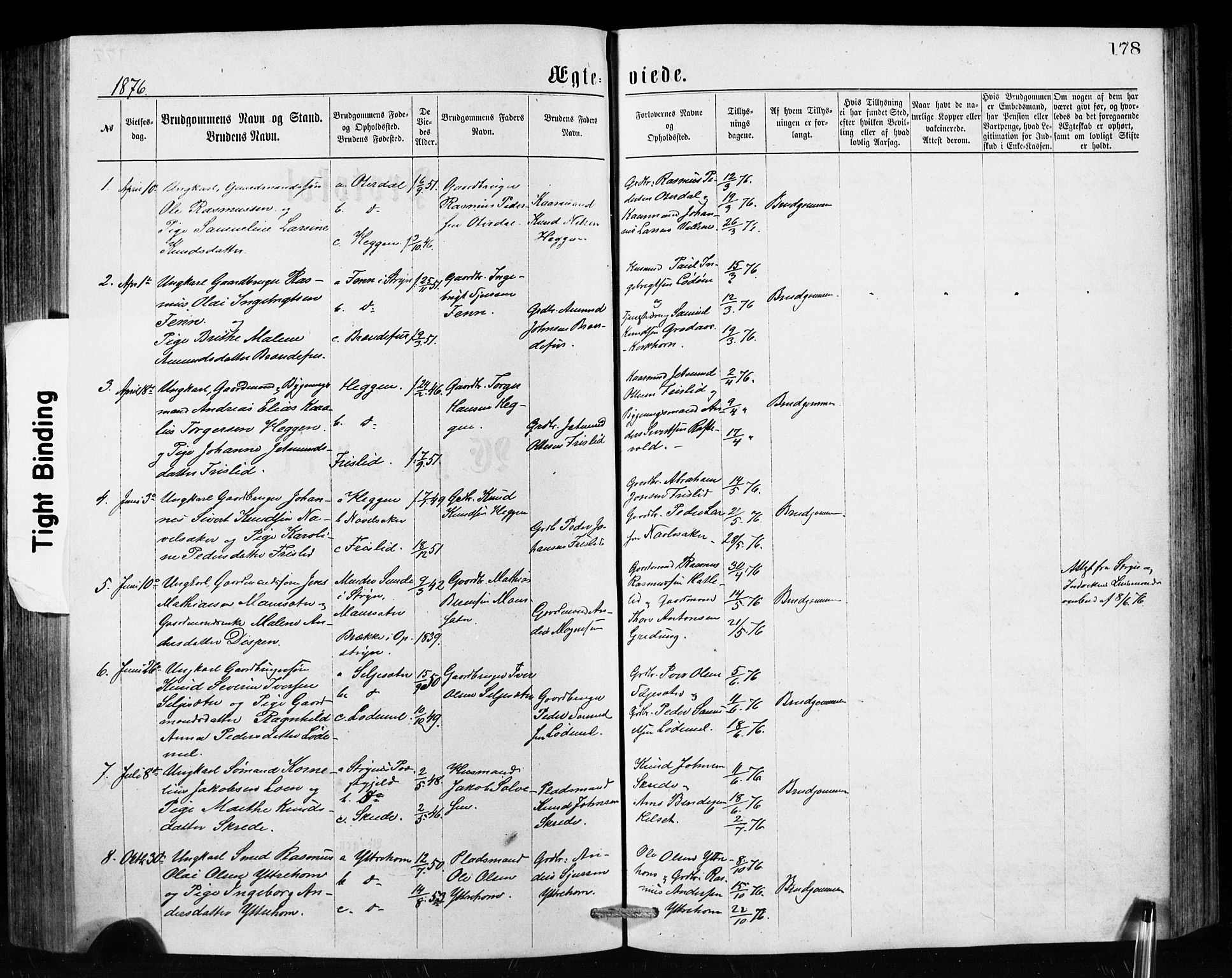 Hornindal sokneprestembete, SAB/A-82401/H/Hab: Parish register (copy) no. A 1, 1876-1894, p. 178