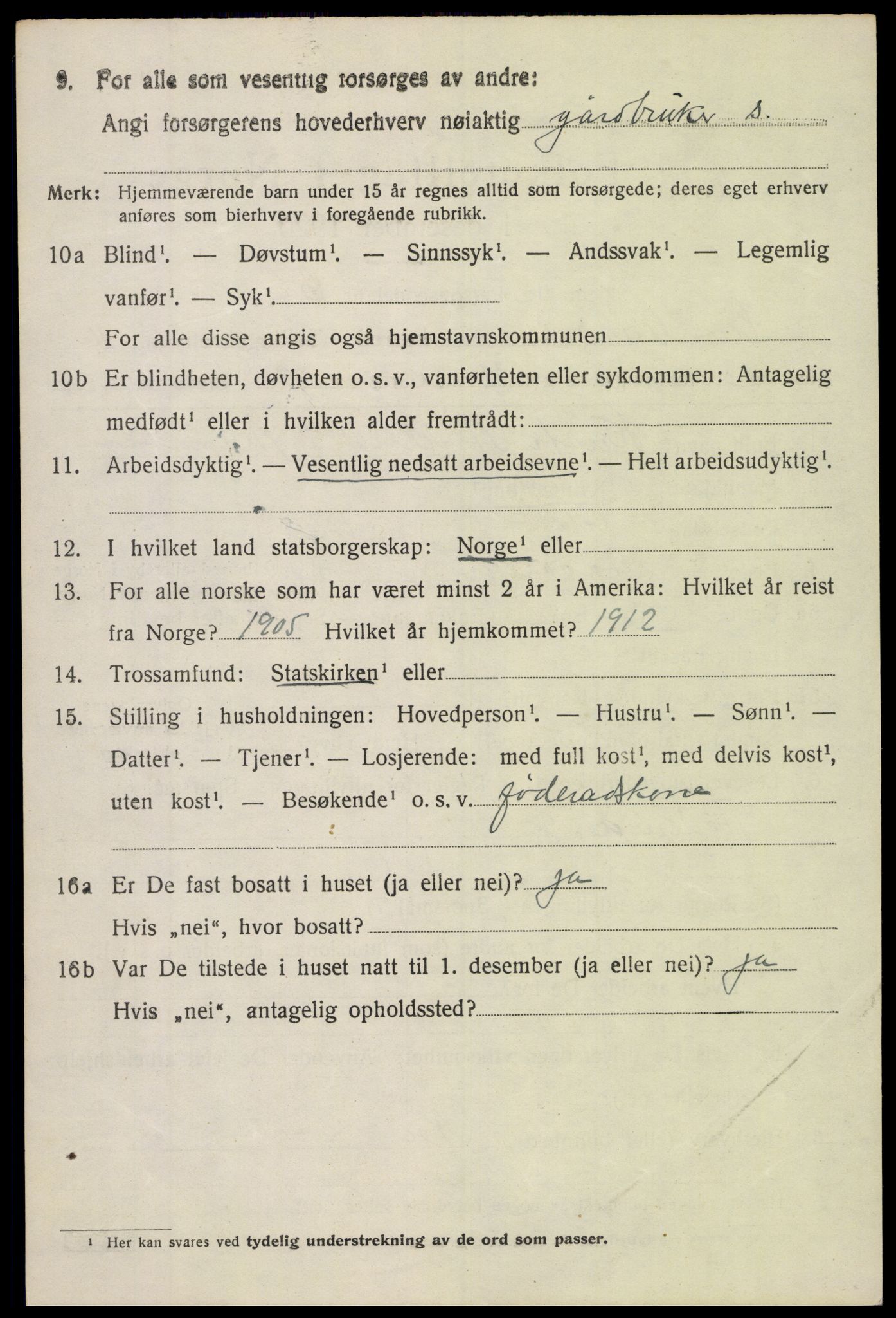 SAH, 1920 census for Sør-Aurdal, 1920, p. 9606