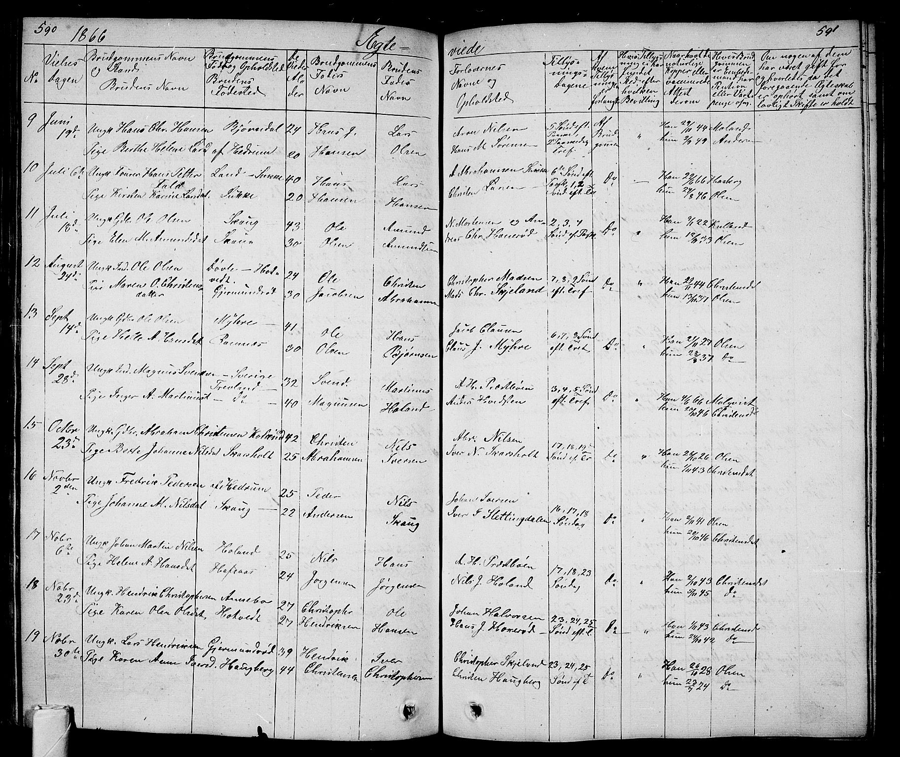 Andebu kirkebøker, AV/SAKO-A-336/G/Ga/L0003: Parish register (copy) no. I 3, 1832-1867, p. 590-591