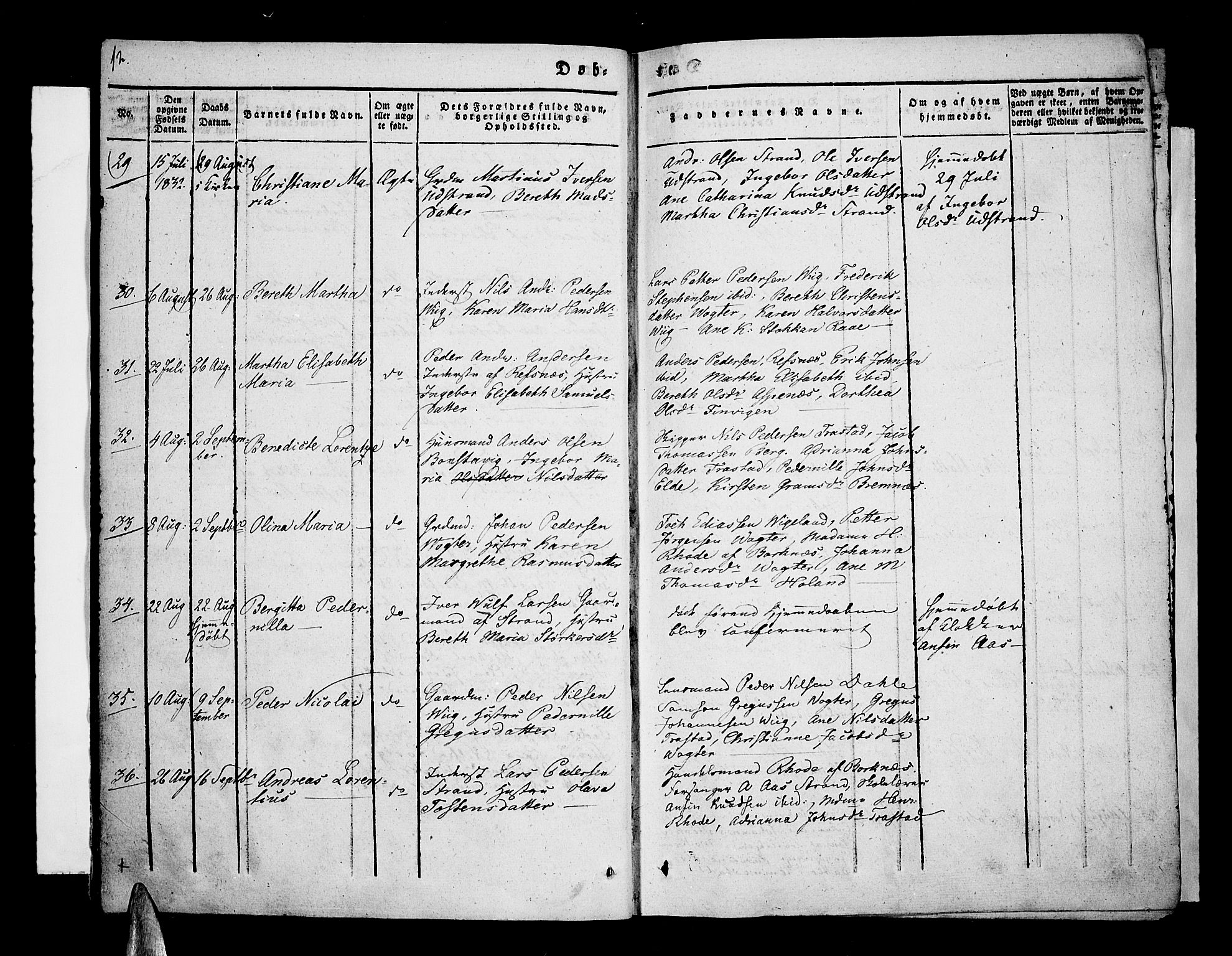 Kvæfjord sokneprestkontor, AV/SATØ-S-1323/G/Ga/Gaa/L0003kirke: Parish register (official) no. 3, 1830-1857, p. 12