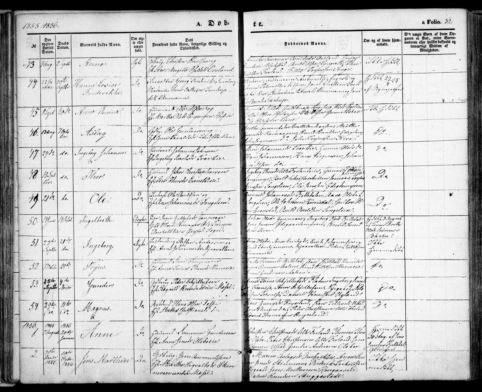 Froland sokneprestkontor, SAK/1111-0013/F/Fa/L0002: Parish register (official) no. A 2, 1845-1863, p. 52