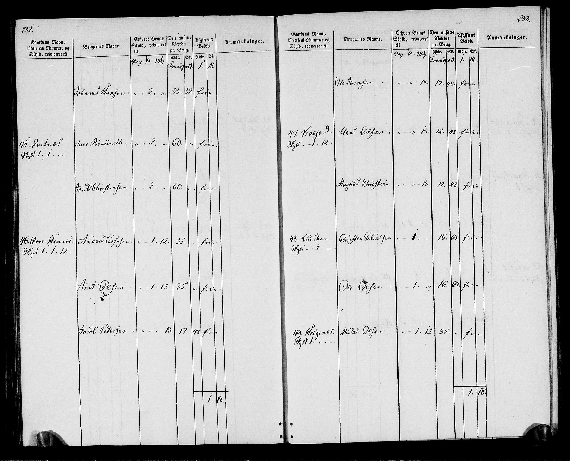 Rentekammeret inntil 1814, Realistisk ordnet avdeling, RA/EA-4070/N/Ne/Nea/L0164: Vesterålen, Andenes og Lofoten fogderi. Oppebørselsregister, 1803, p. 119