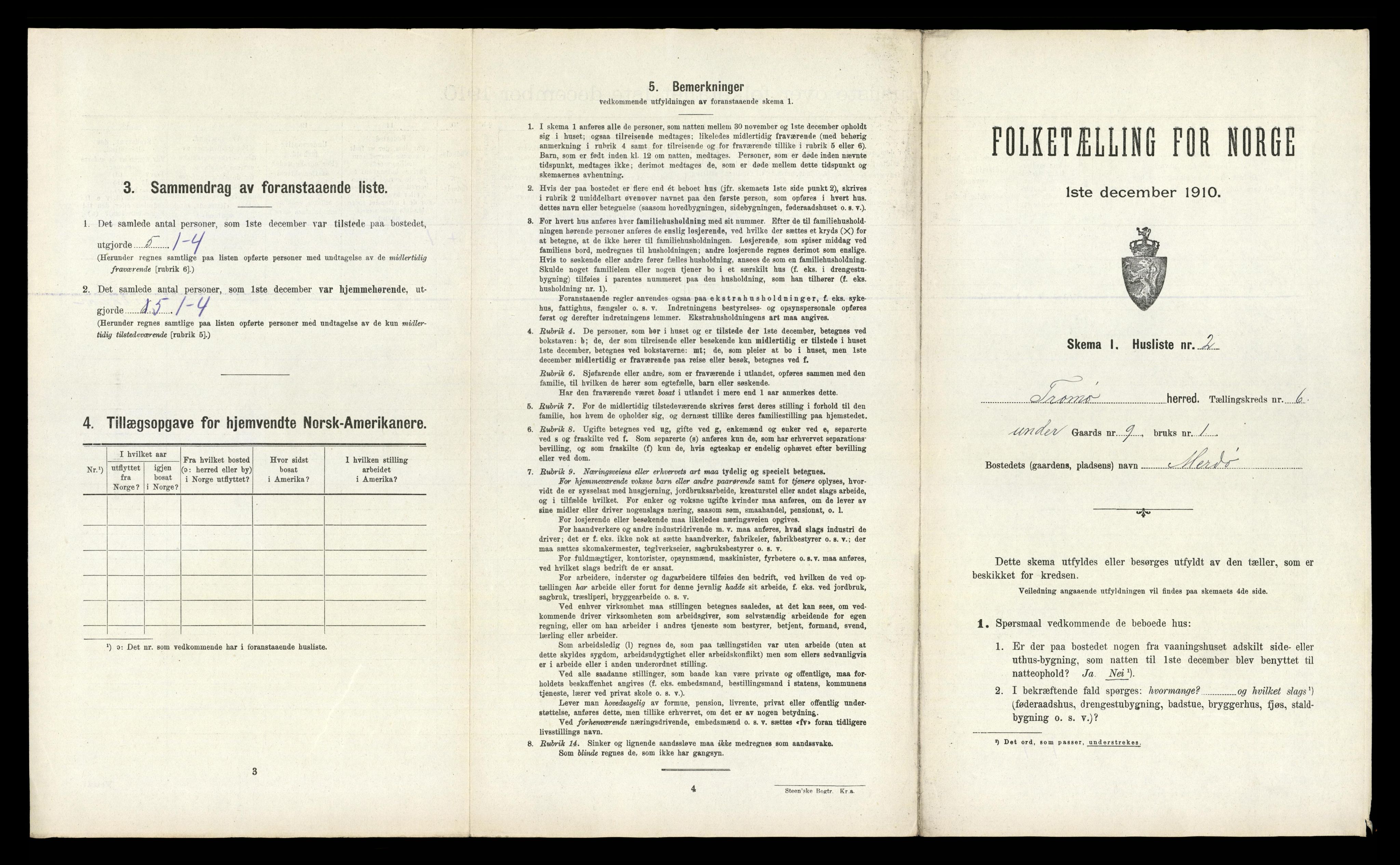 RA, 1910 census for Tromøy, 1910, p. 830