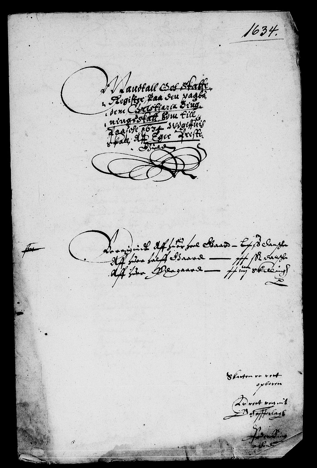 Rentekammeret inntil 1814, Reviderte regnskaper, Lensregnskaper, RA/EA-5023/R/Rb/Rbl/L0005: Brunla len med Eiker len 1626-37, 1632-1635