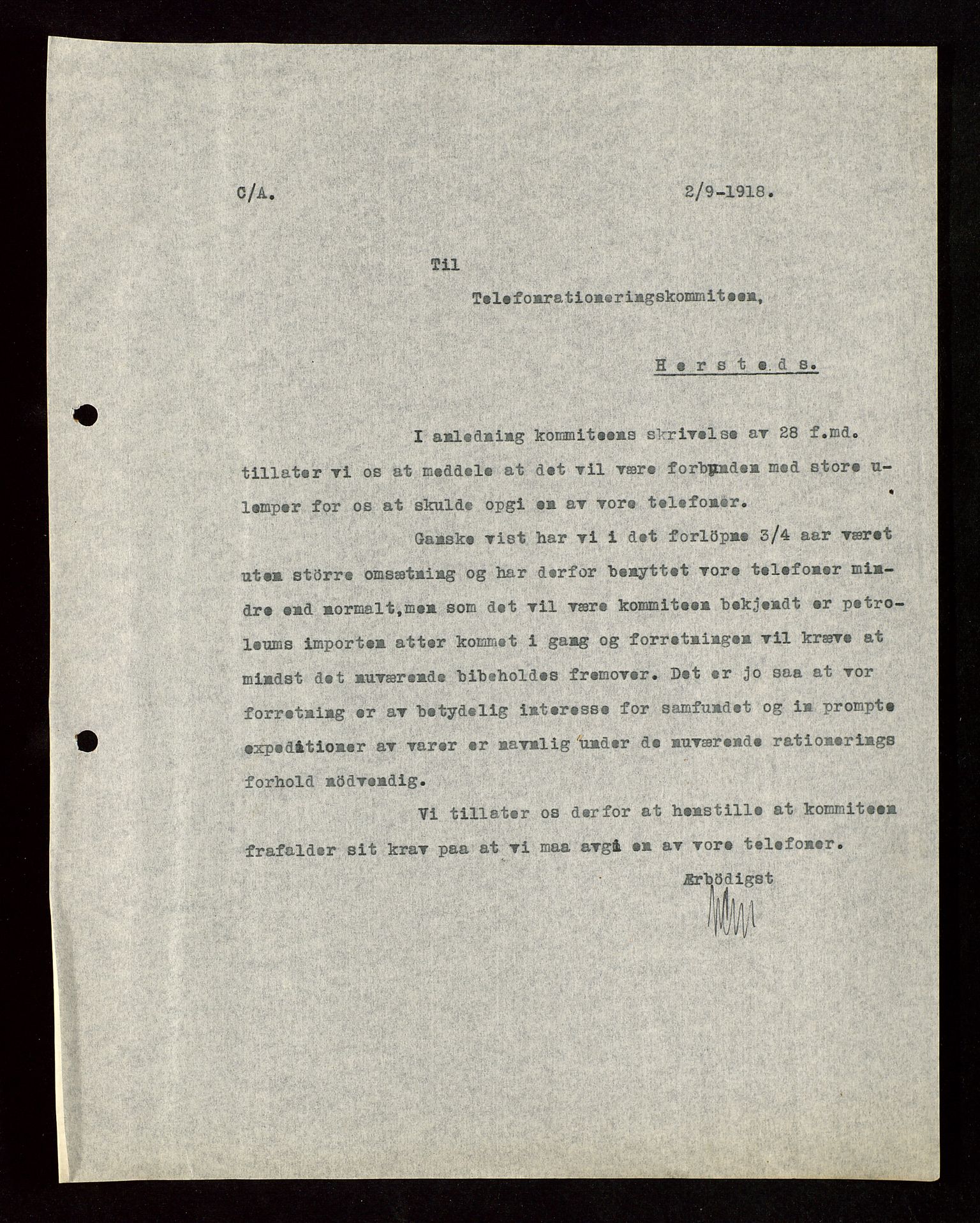 Pa 1521 - A/S Norske Shell, AV/SAST-A-101915/E/Ea/Eaa/L0003: Sjefskorrespondanse, 1918, p. 283