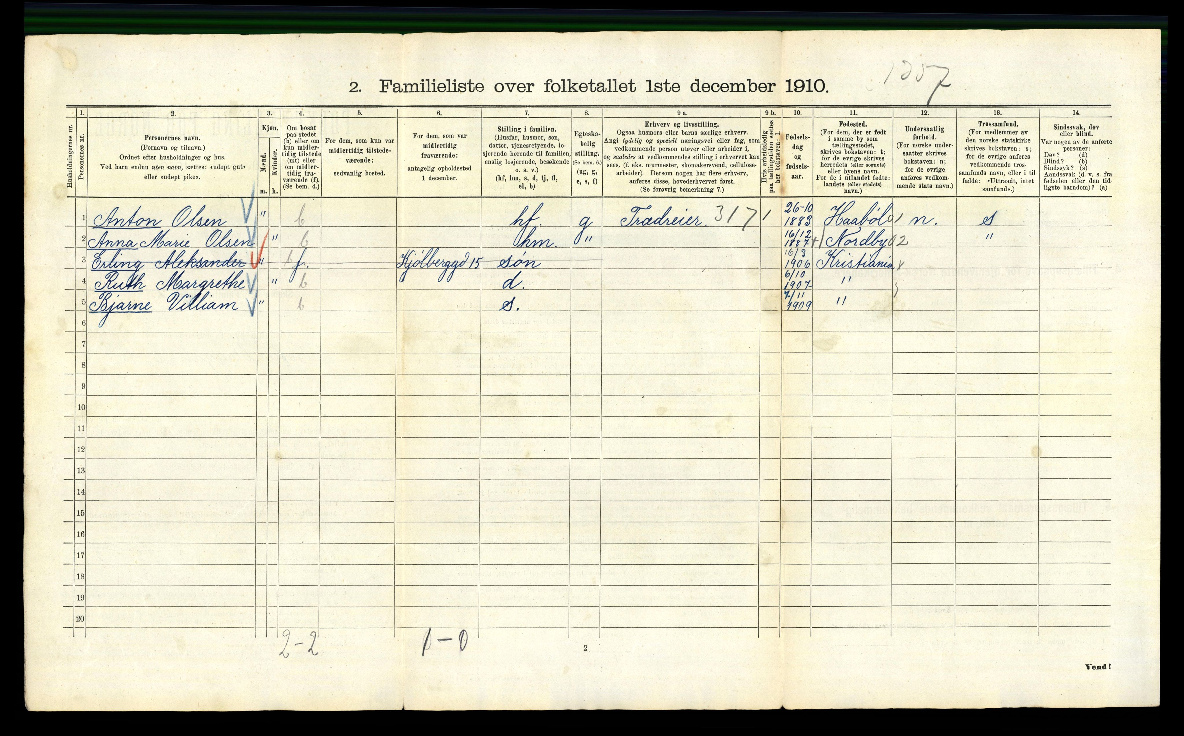 RA, 1910 census for Kristiania, 1910, p. 93648