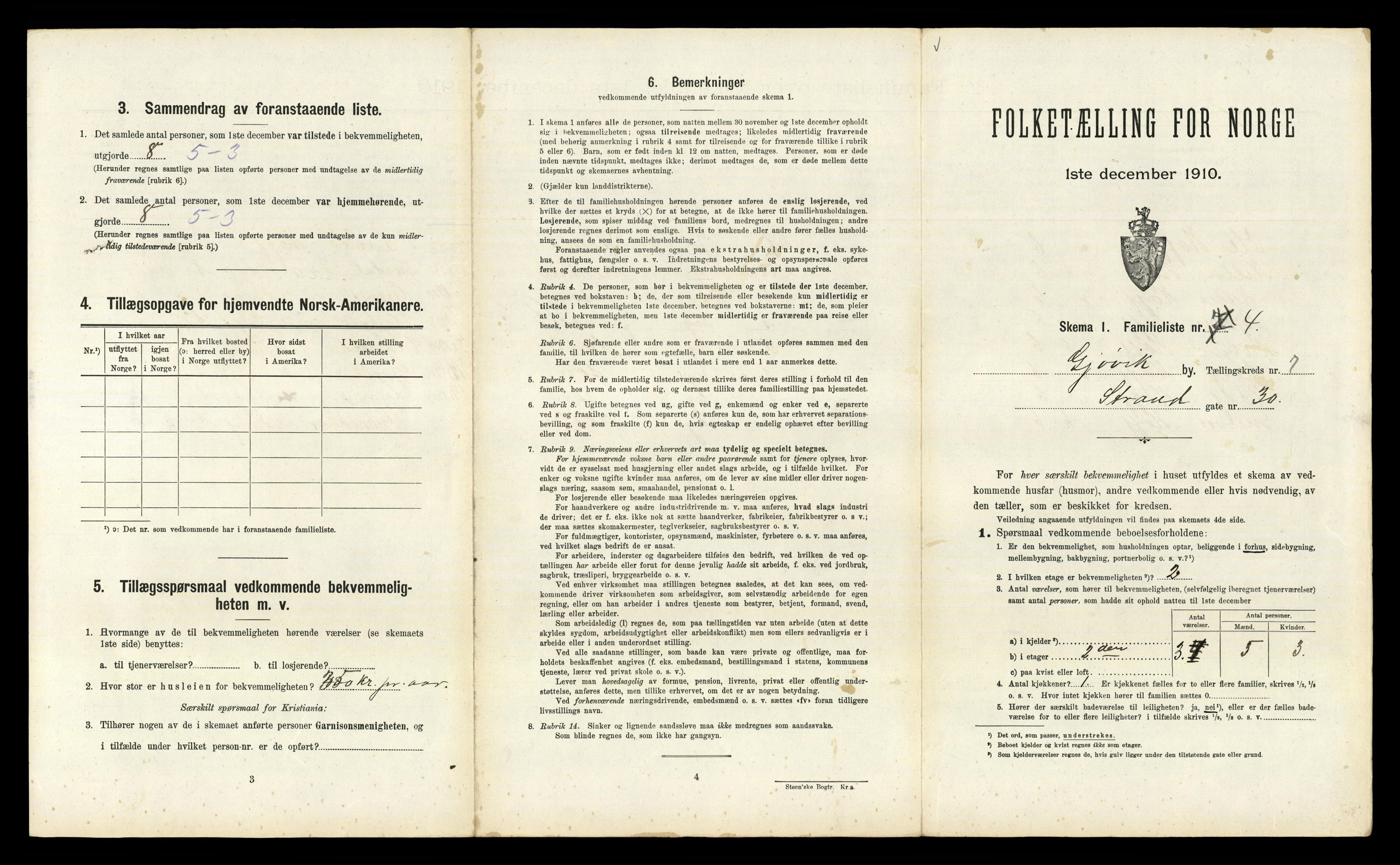 RA, 1910 census for Gjøvik, 1910, p. 1830