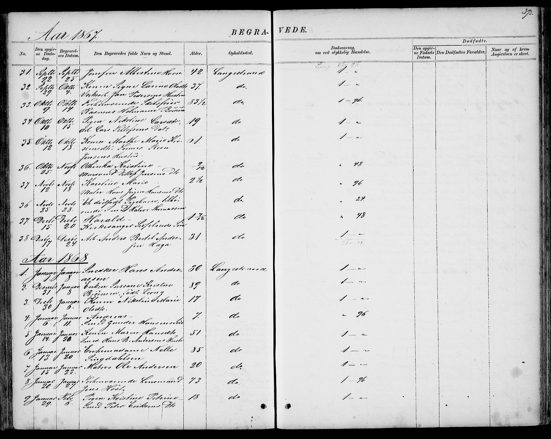 Larvik kirkebøker, AV/SAKO-A-352/G/Gb/L0003: Parish register (copy) no. II 3, 1867-1899, p. 393