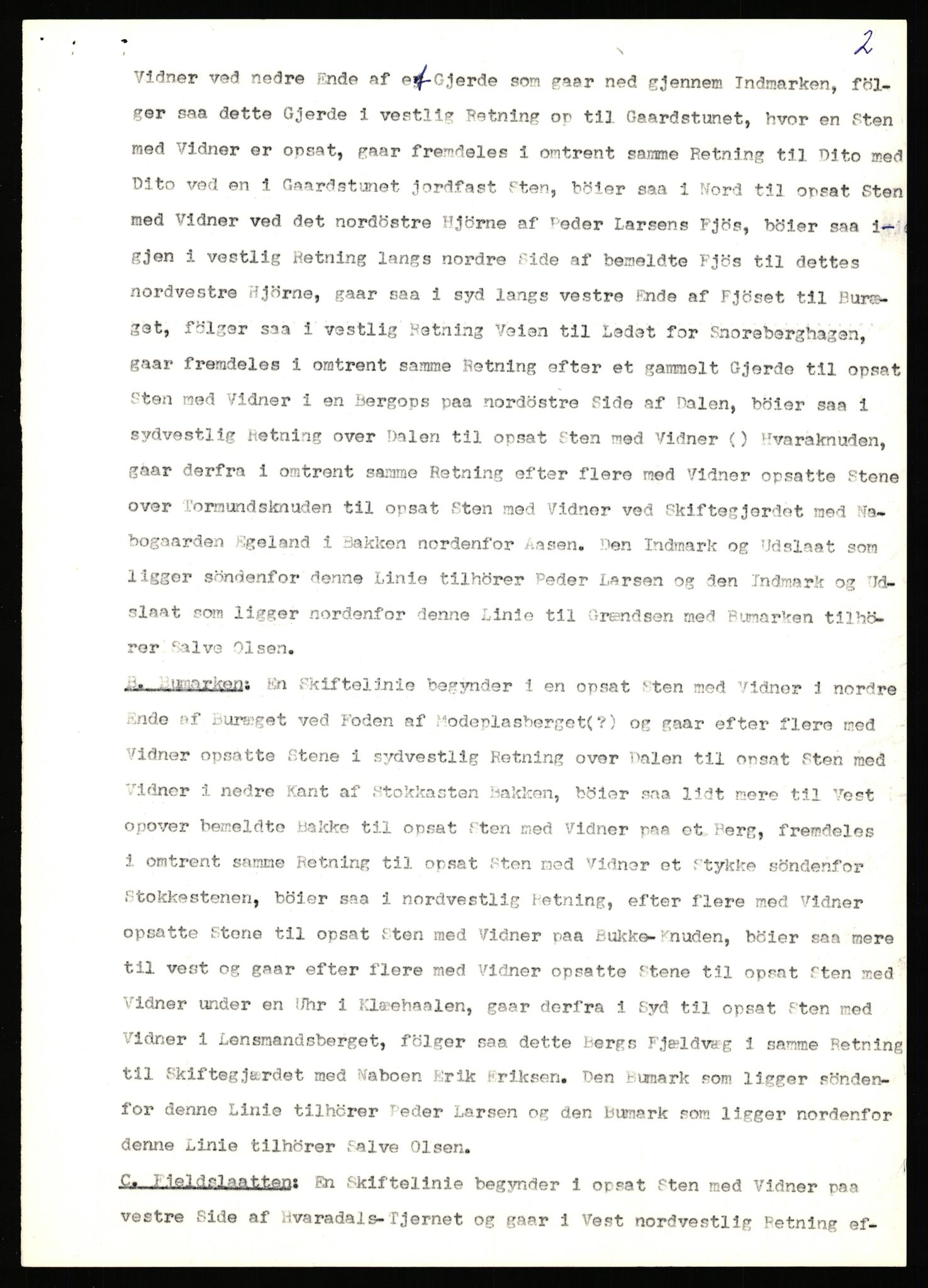 Statsarkivet i Stavanger, AV/SAST-A-101971/03/Y/Yj/L0013: Avskrifter sortert etter gårdsnavn: Bæreim - Dalen, 1750-1930, p. 39