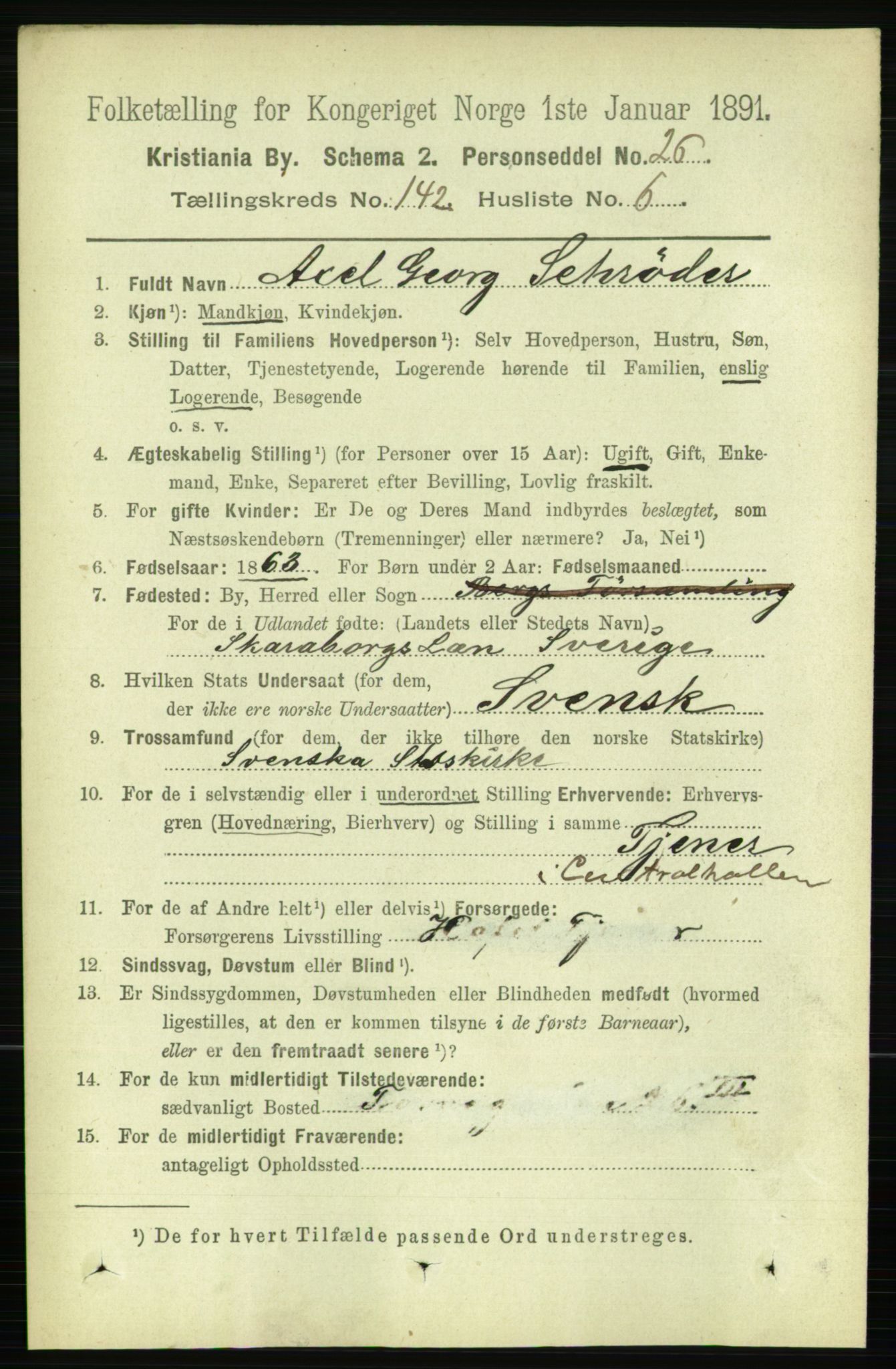 RA, 1891 census for 0301 Kristiania, 1891, p. 78547