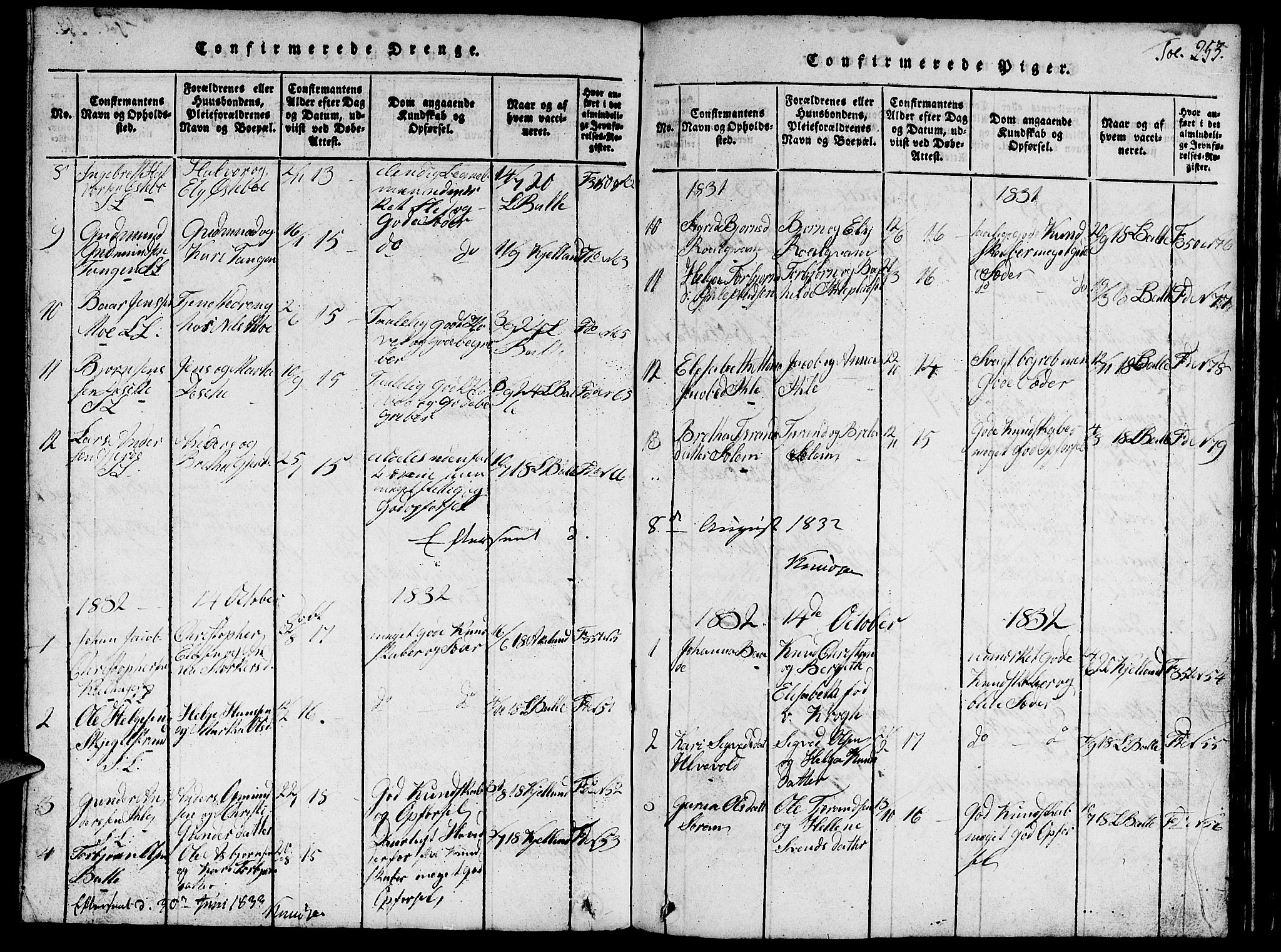 Vikedal sokneprestkontor, AV/SAST-A-101840/01/V: Parish register (copy) no. B 1, 1816-1853, p. 253