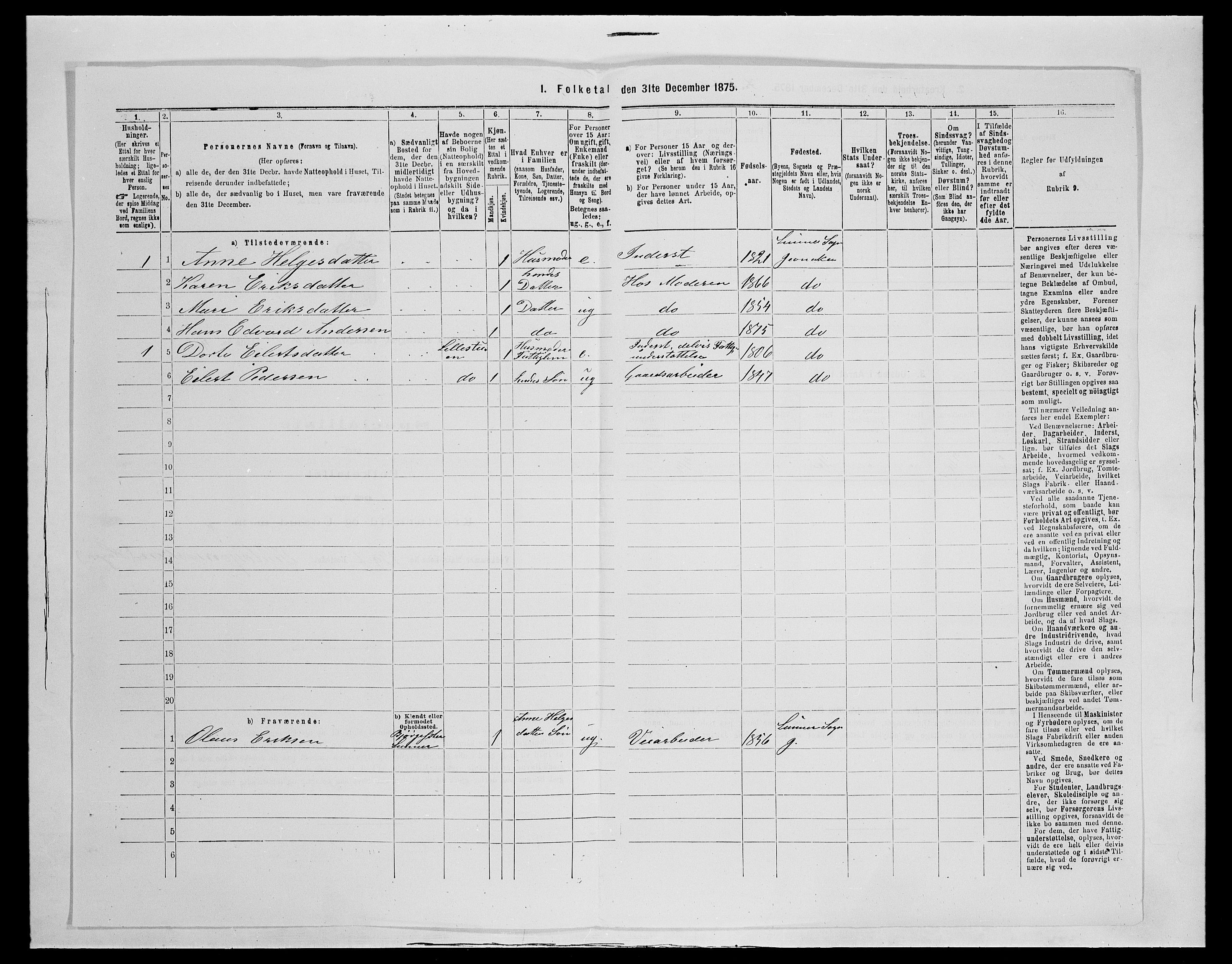 SAH, 1875 census for 0532P Jevnaker, 1875, p. 1102