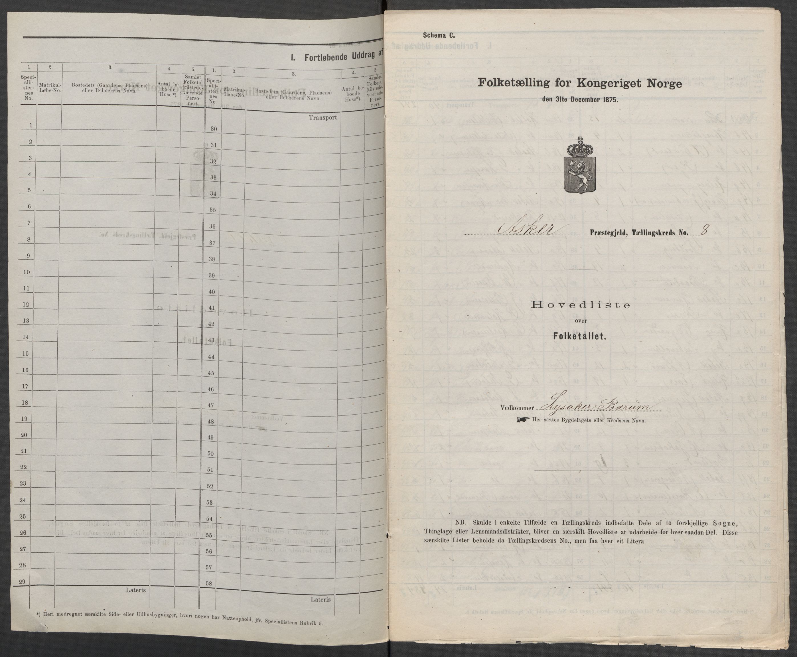 RA, 1875 census for 0220P Asker, 1875, p. 38