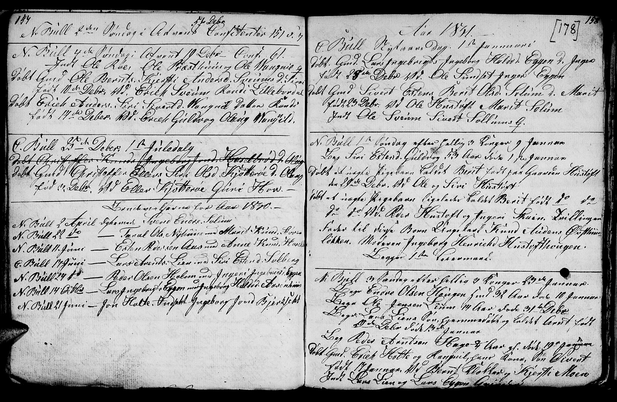 Ministerialprotokoller, klokkerbøker og fødselsregistre - Sør-Trøndelag, SAT/A-1456/689/L1042: Parish register (copy) no. 689C01, 1812-1841, p. 177-178
