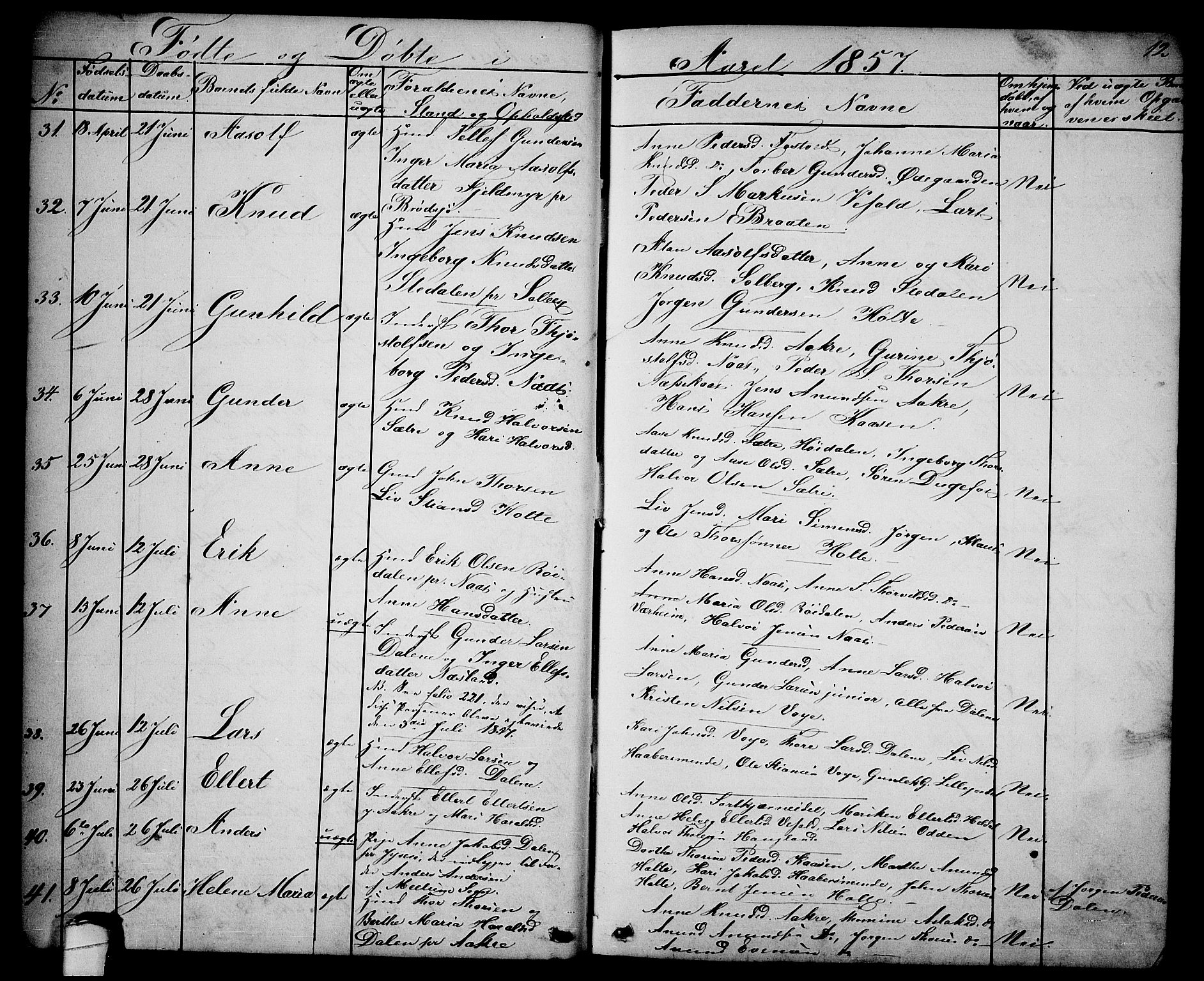 Drangedal kirkebøker, AV/SAKO-A-258/G/Ga/L0002: Parish register (copy) no. I 2, 1856-1887, p. 12