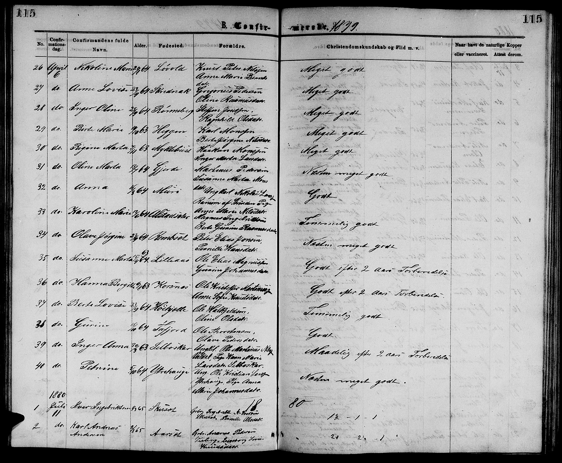 Ministerialprotokoller, klokkerbøker og fødselsregistre - Møre og Romsdal, SAT/A-1454/519/L0262: Parish register (copy) no. 519C03, 1866-1884, p. 115