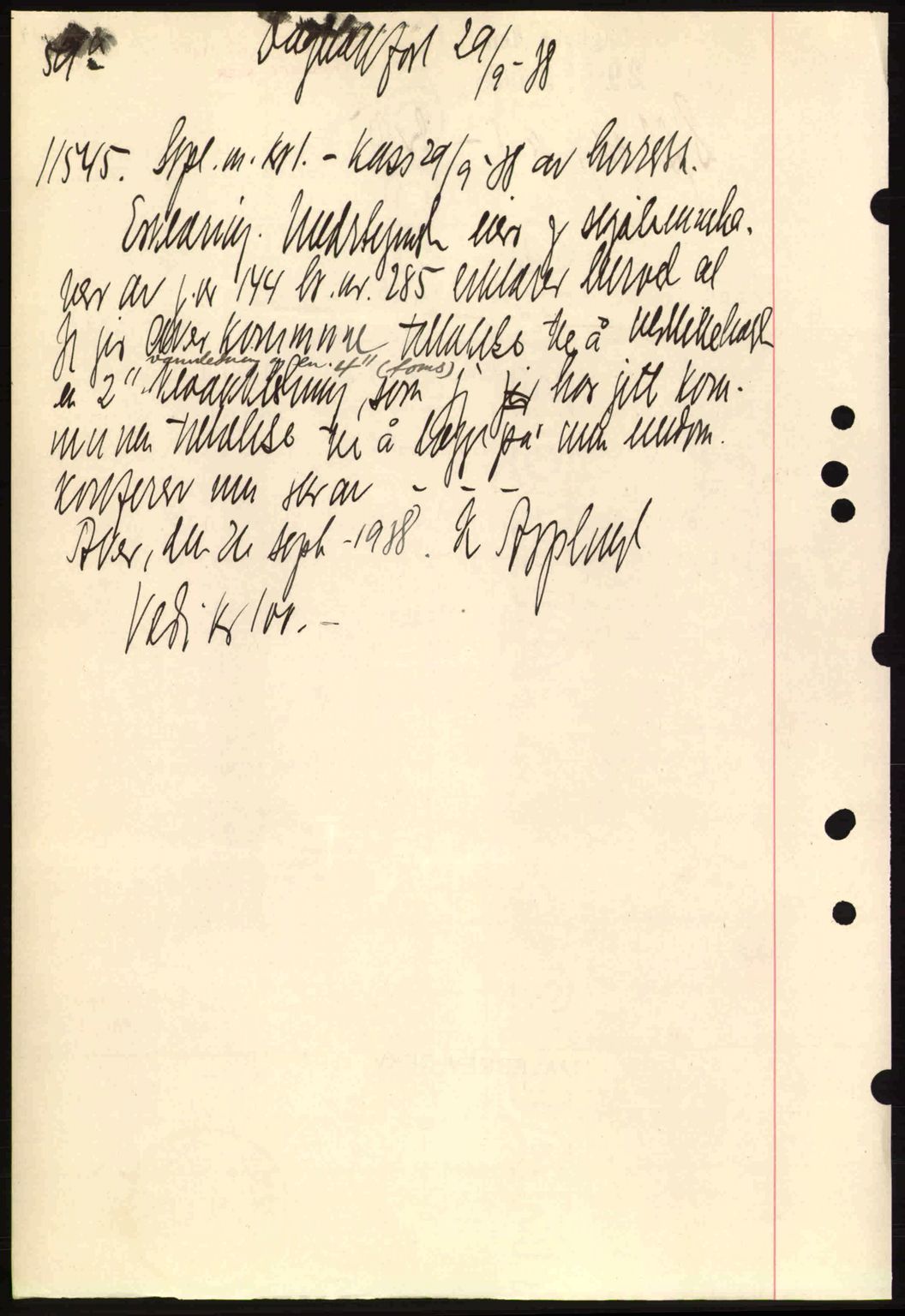 Aker herredsskriveri, SAO/A-10896/G/Gb/Gba/Gbab/L0025: Mortgage book no. A154-155, 1938-1938, Diary no: : 11545/1938