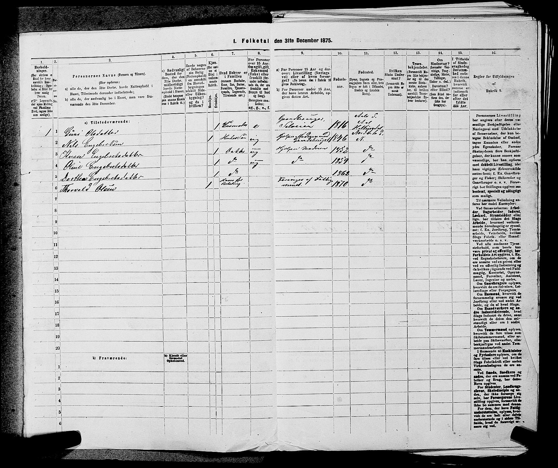 SAKO, 1875 census for 0613L Norderhov/Norderhov, Haug og Lunder, 1875, p. 968