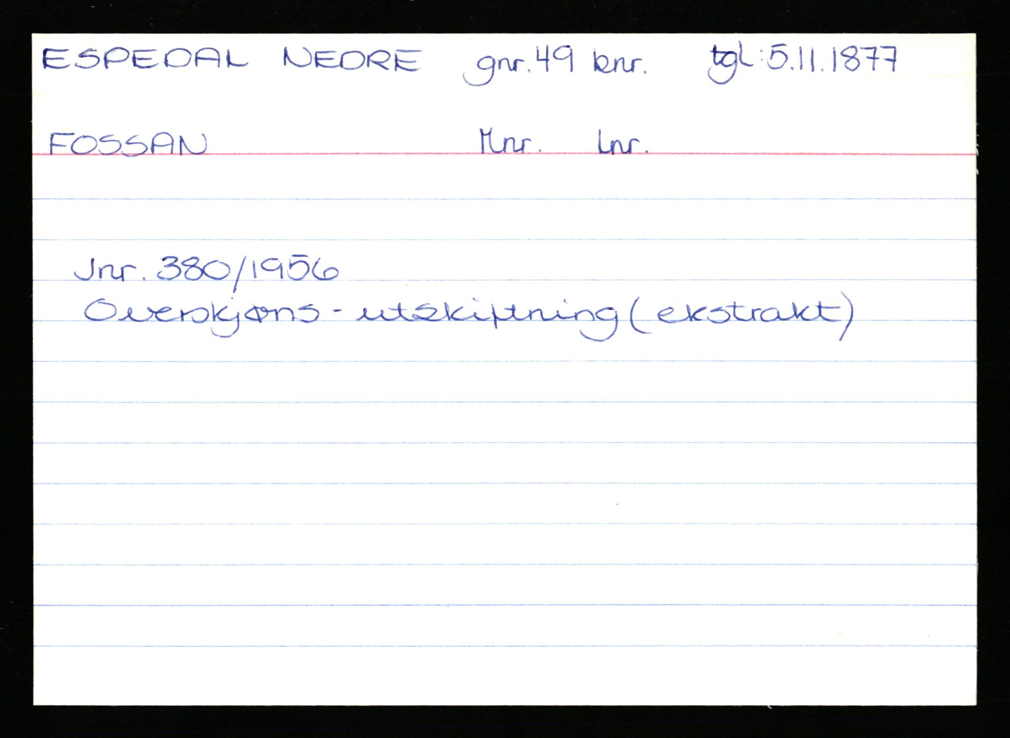 Statsarkivet i Stavanger, AV/SAST-A-101971/03/Y/Yk/L0009: Registerkort sortert etter gårdsnavn: Ersdal - Fikstveit, 1750-1930, p. 48