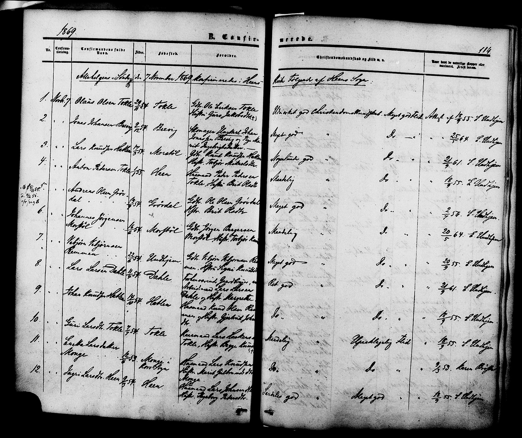 Ministerialprotokoller, klokkerbøker og fødselsregistre - Møre og Romsdal, AV/SAT-A-1454/545/L0586: Parish register (official) no. 545A02, 1854-1877, p. 114