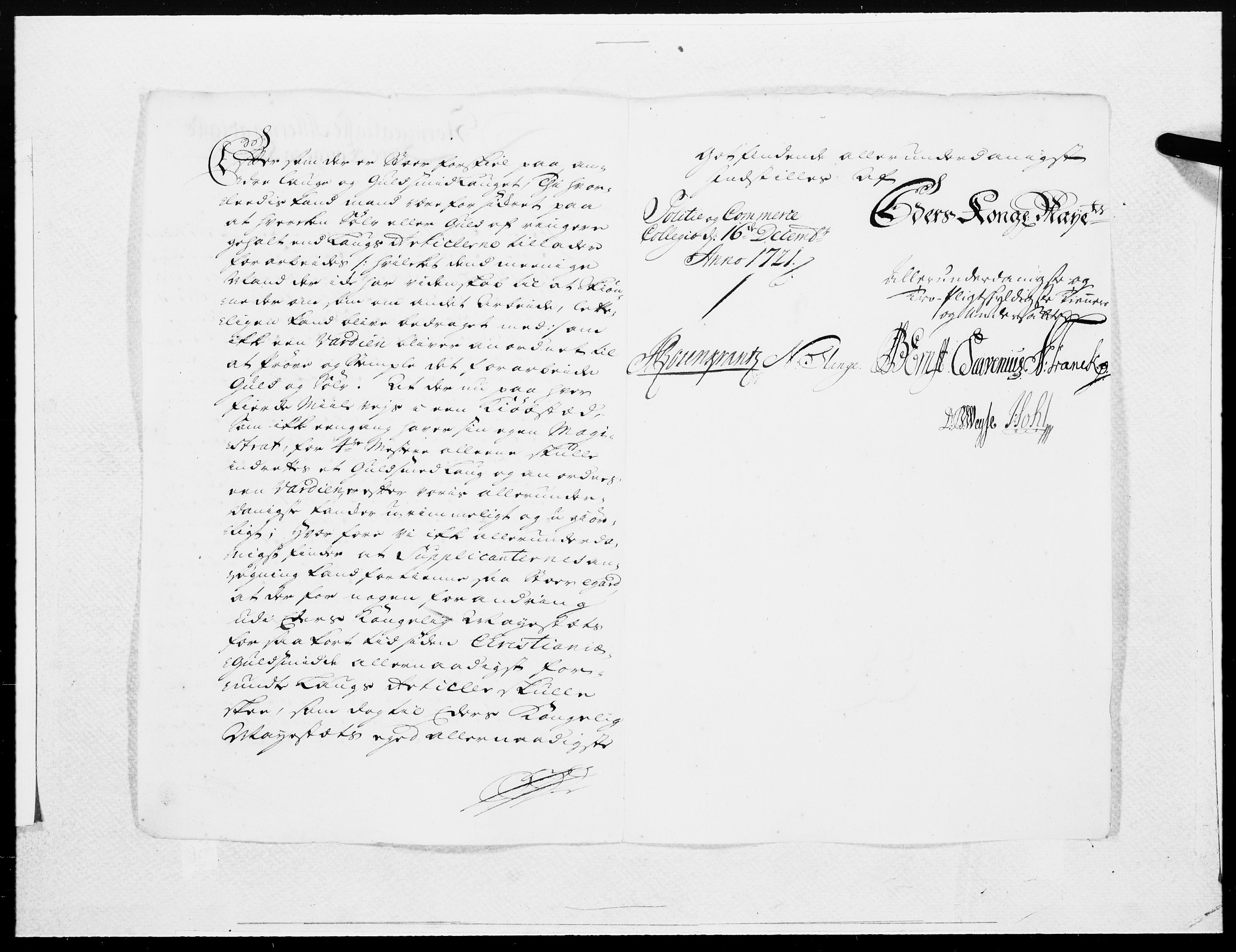 Danske Kanselli 1572-1799, AV/RA-EA-3023/F/Fc/Fcc/Fcca/L0090: Norske innlegg 1572-1799, 1722, p. 387