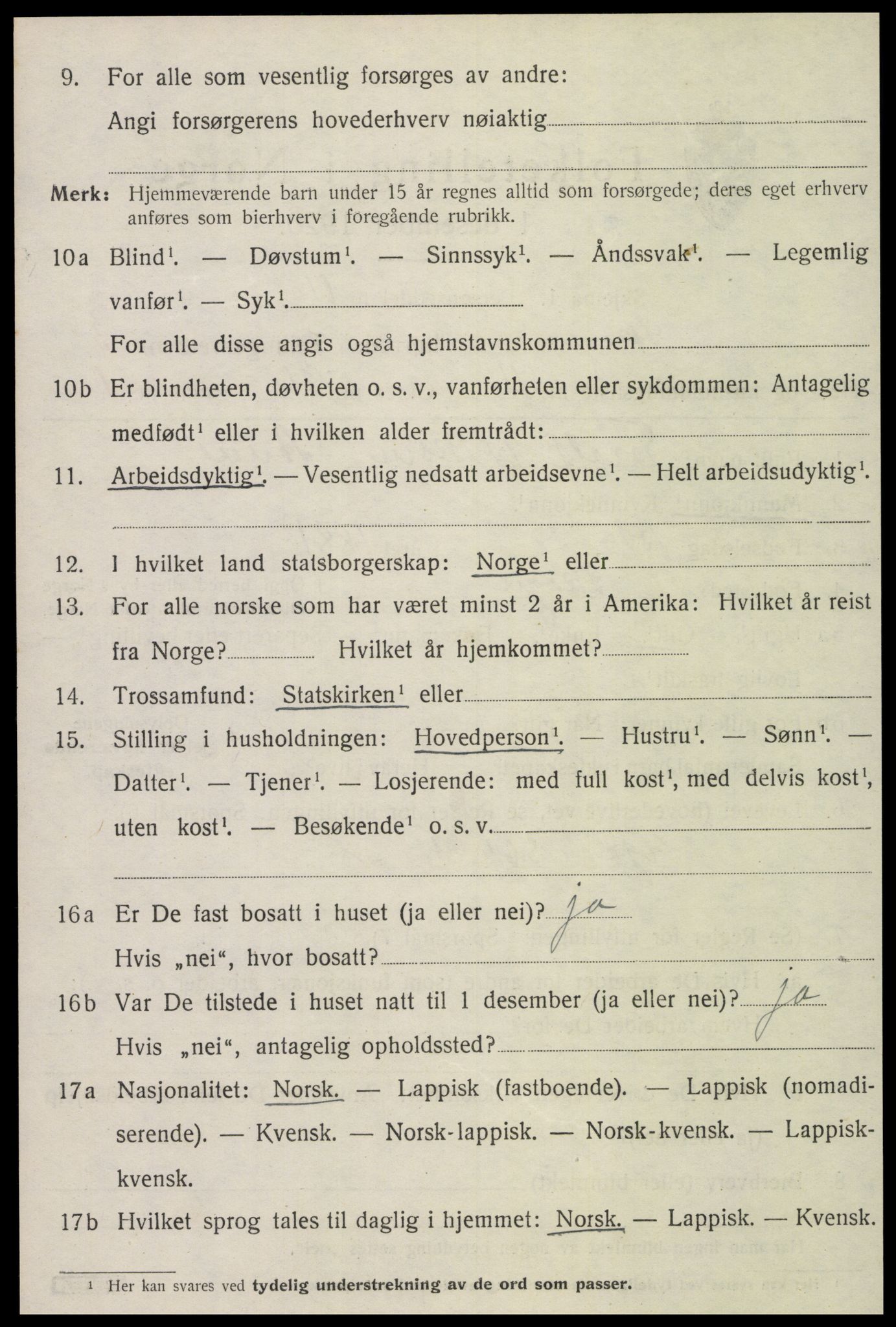 SAT, 1920 census for Skogn, 1920, p. 4814