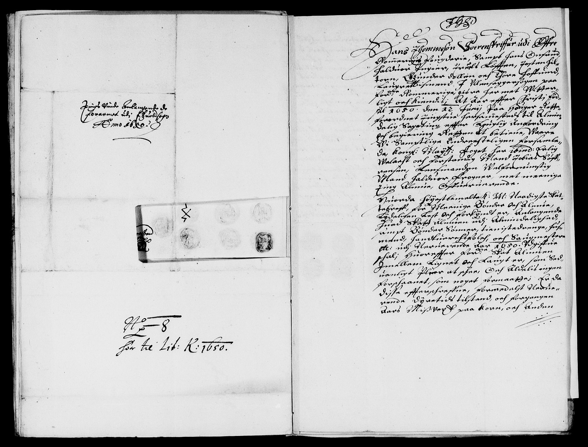 Rentekammeret inntil 1814, Reviderte regnskaper, Lensregnskaper, AV/RA-EA-5023/R/Rb/Rba/L0202: Akershus len, 1650-1651