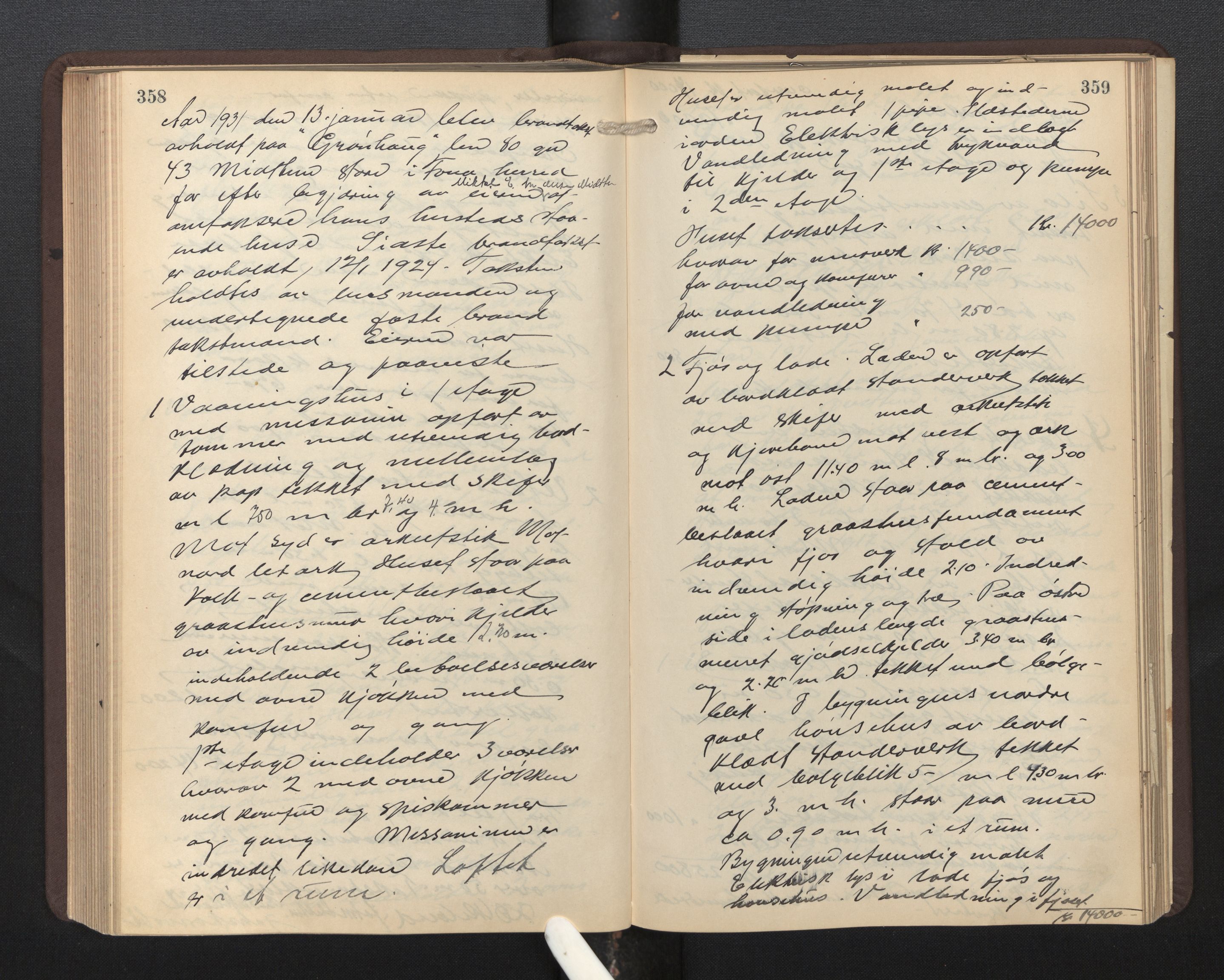 Lensmannen i Fana, AV/SAB-A-31801/0012/L0013: Branntakstprotokoll, 1929-1931, p. 358-359