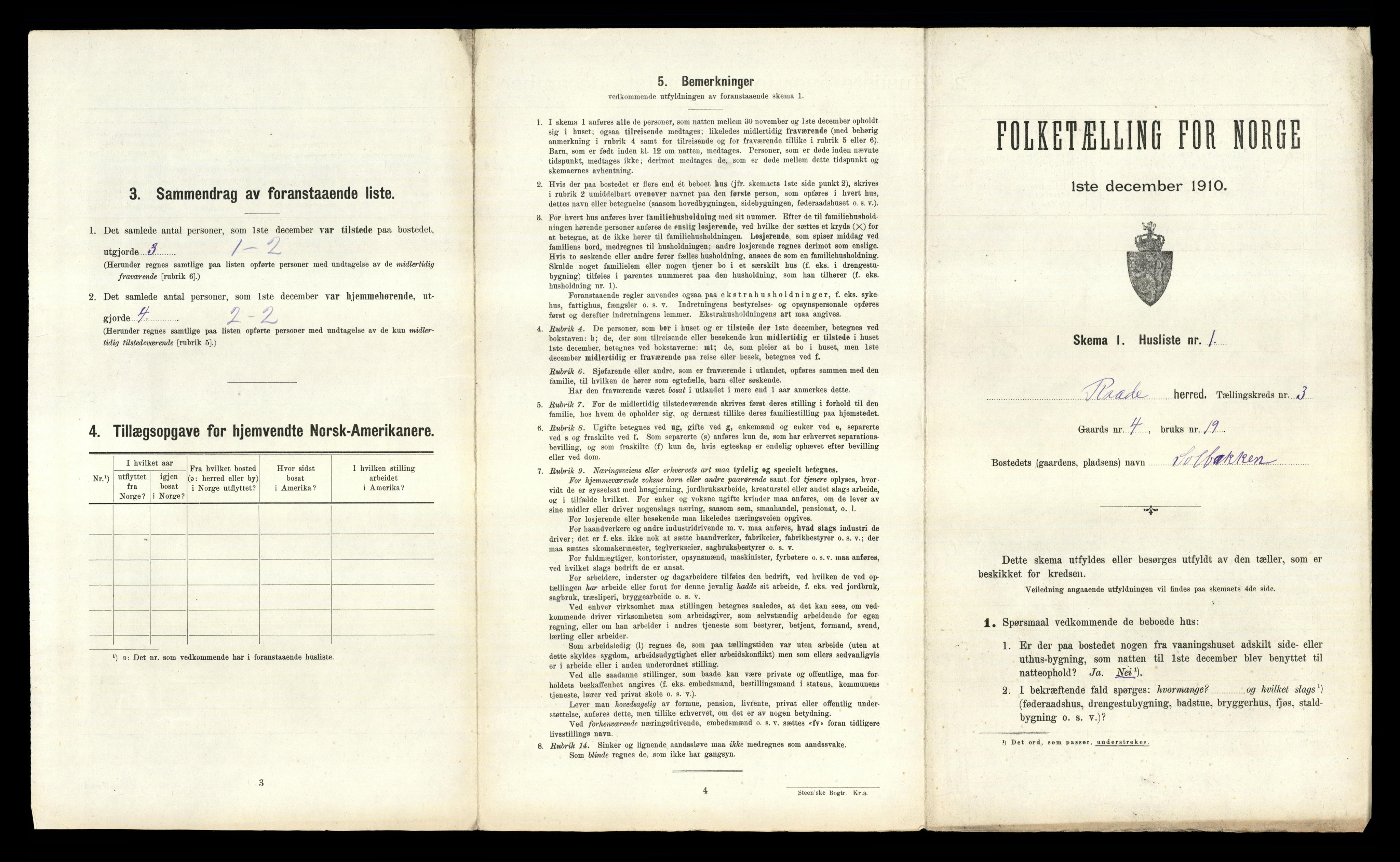 RA, 1910 census for Råde, 1910, p. 388